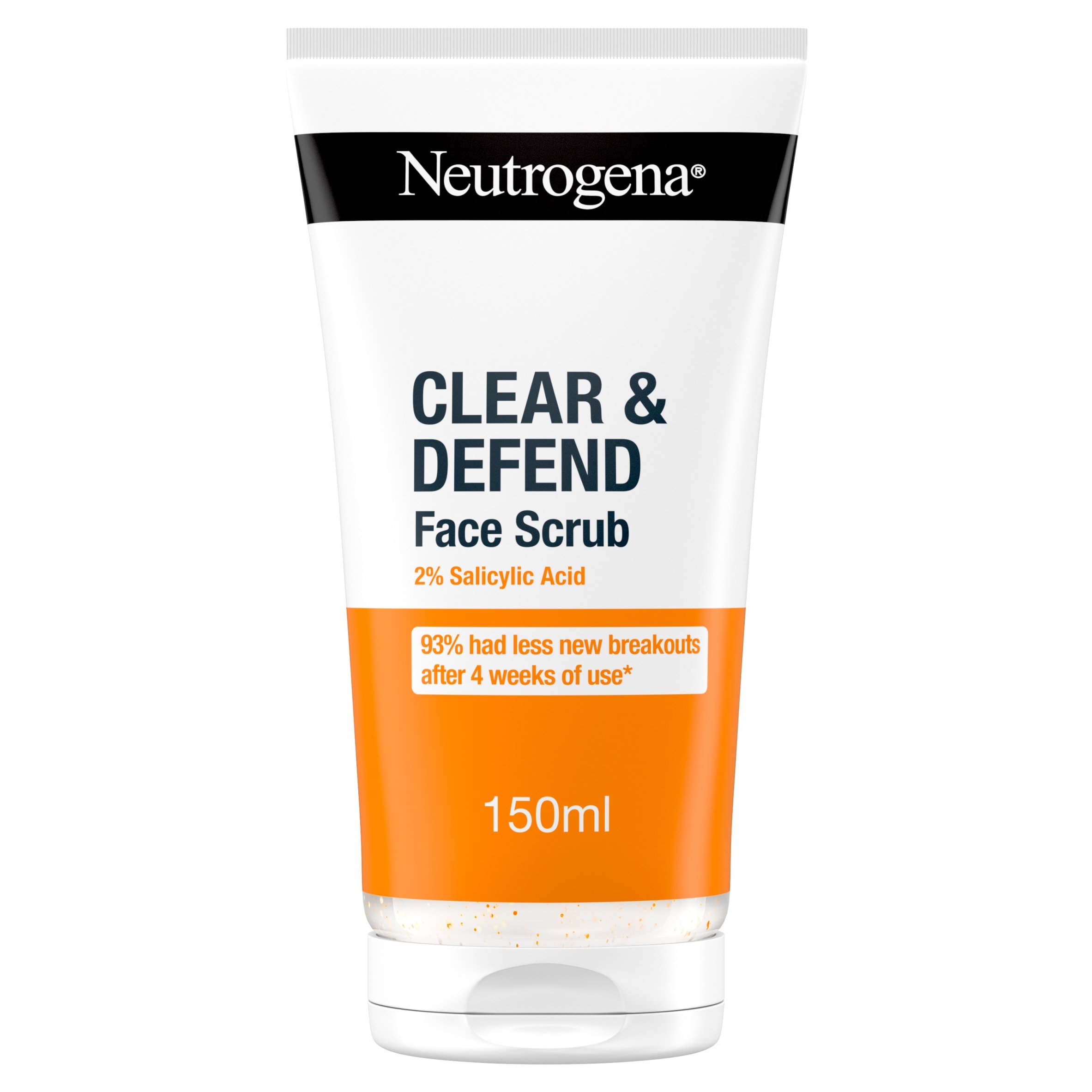 Neutrogena Clear & Defend Facial Scrub 2% Salicylic Acid 150ml.
