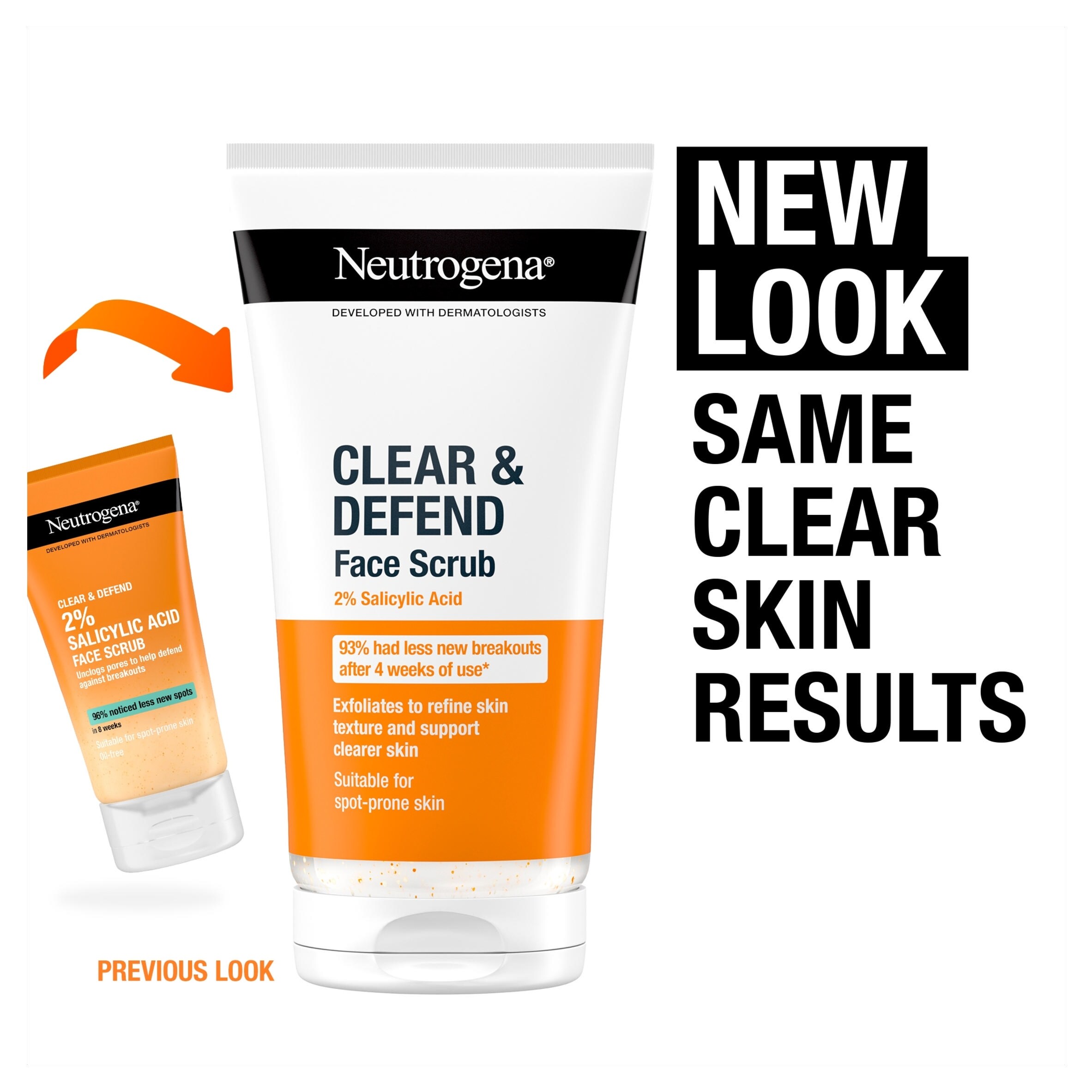 Neutrogena Clear & Defend Facial Scrub 2% Salicylic Acid 150ml. thumbnail 3