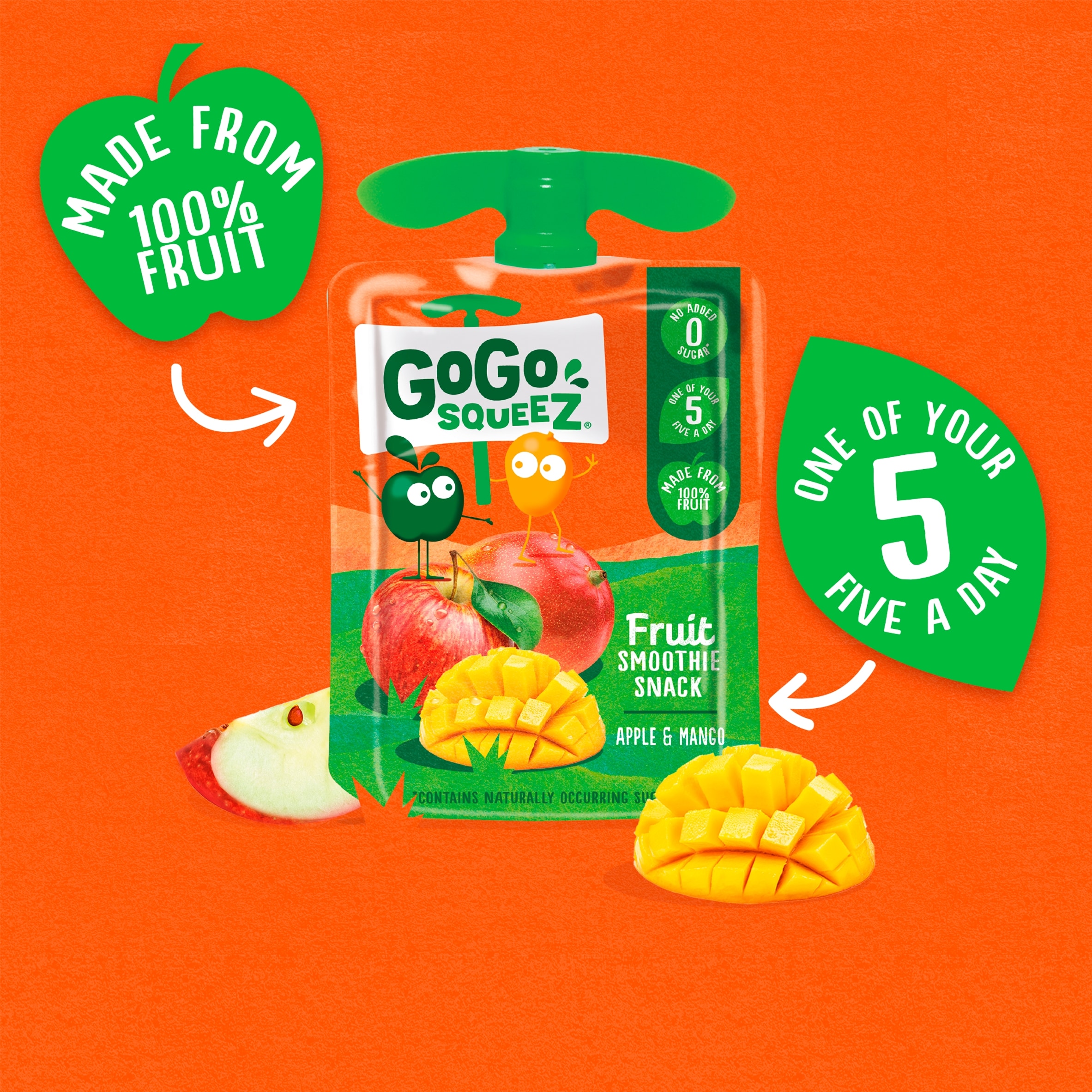 Gogo Squeez Fruit Snack Apple Mango 4X90g thumbnail 5