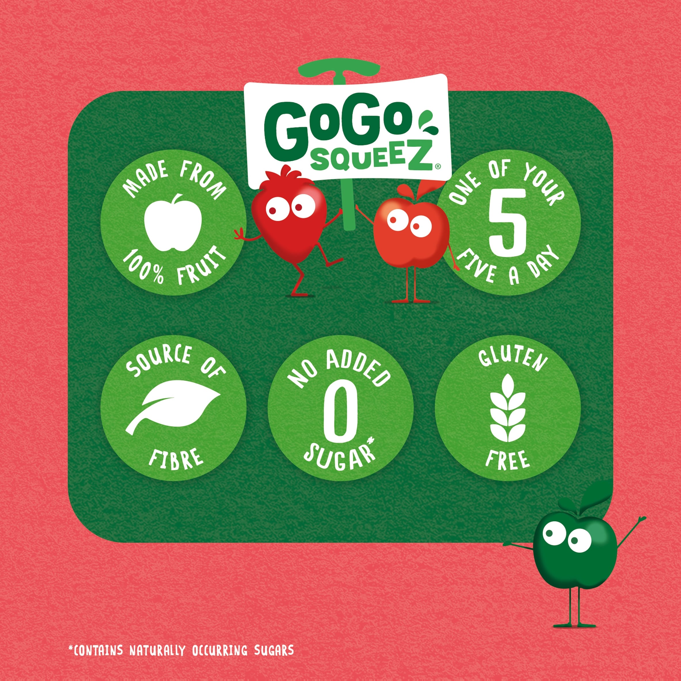 Gogo Squeez Fruit Snack Apple Strawberry 4X90g thumbnail 4