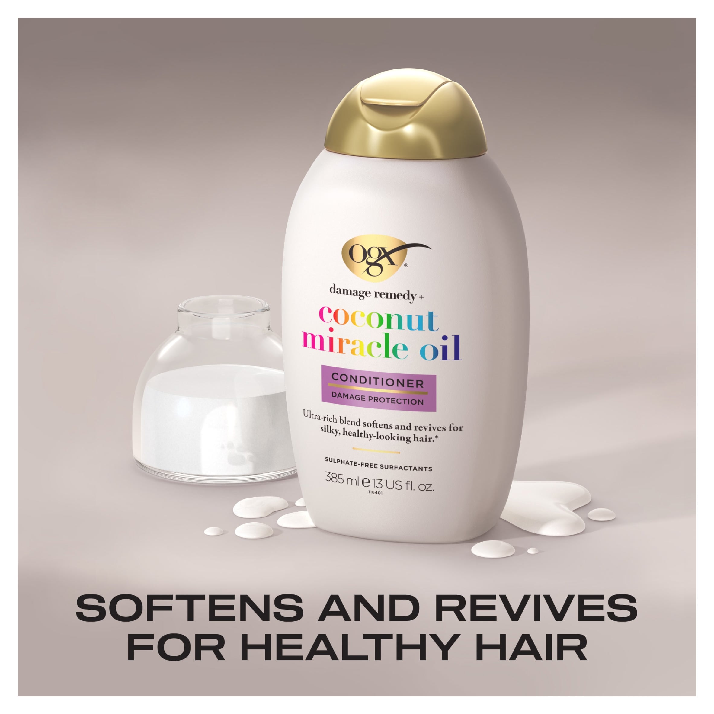 OGX Coconut Miracle Oil Conditioner for Damaged Hair 385ml thumbnail 2