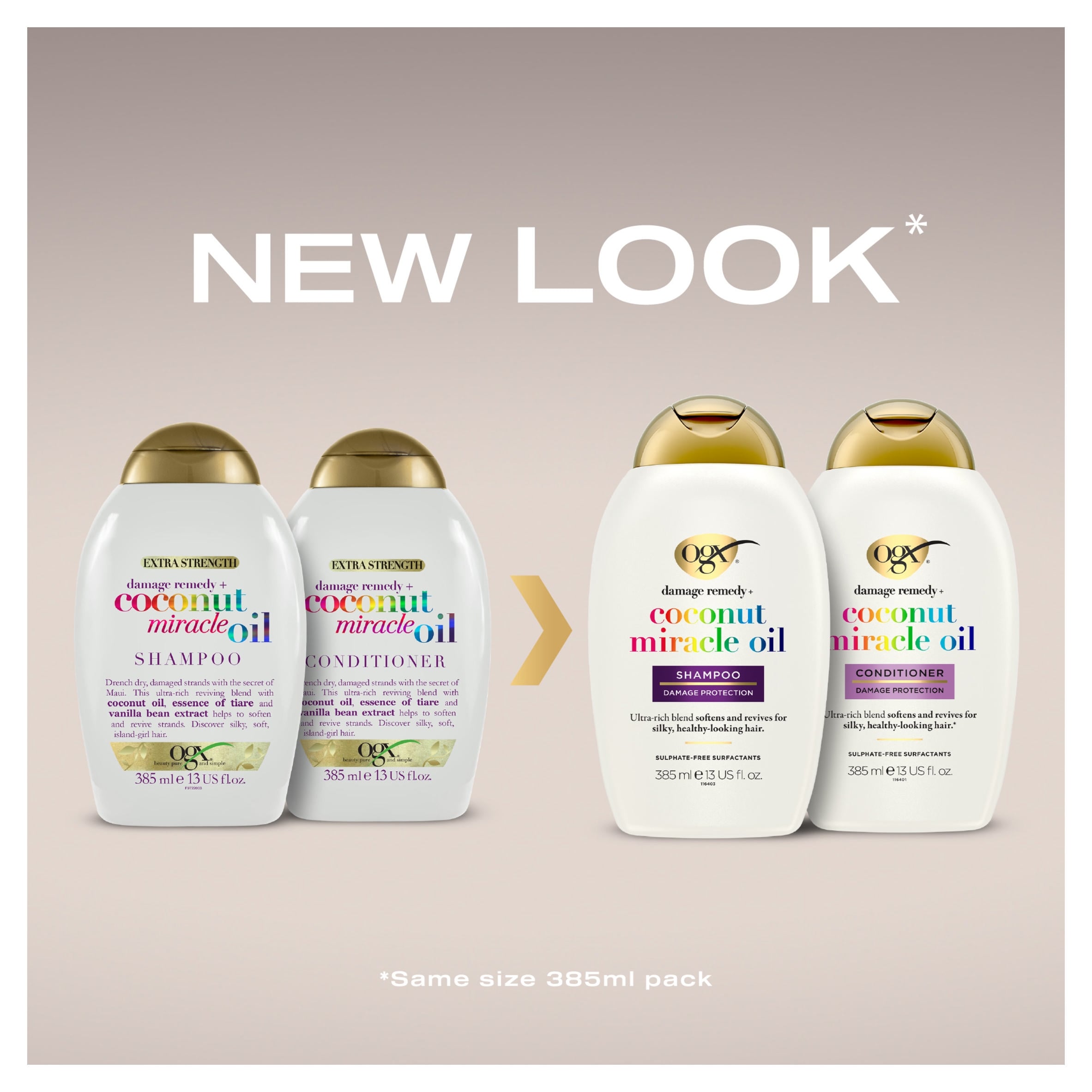 OGX Coconut Miracle Oil Conditioner for Damaged Hair 385ml thumbnail 3