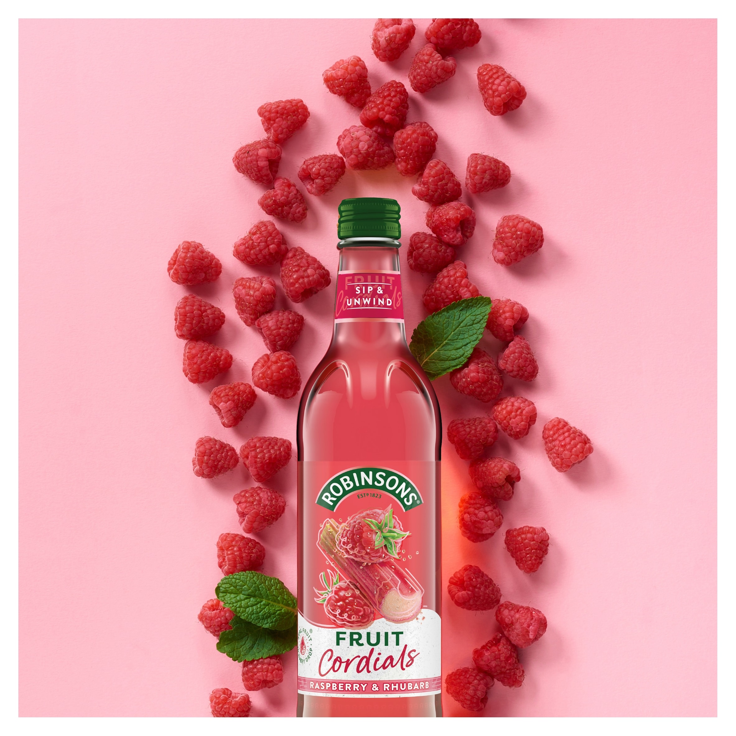 Robinsons Raspberry, Rhubarb & Orange Blossom Fruit Cordial 500ml thumbnail 2