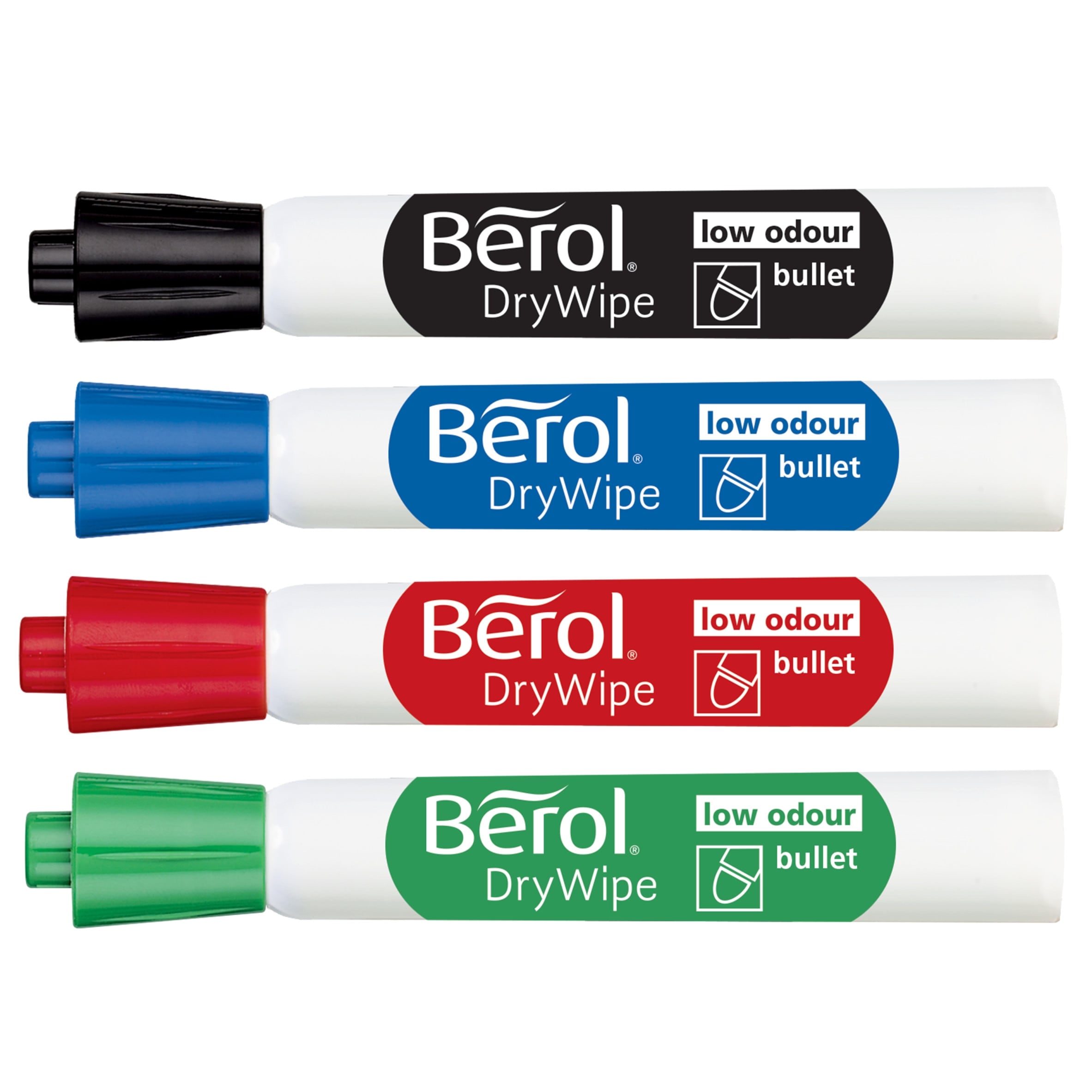 Berol Dry Wipe Whiteboard Markers, Bullet Tip, 4 Count thumbnail 2
