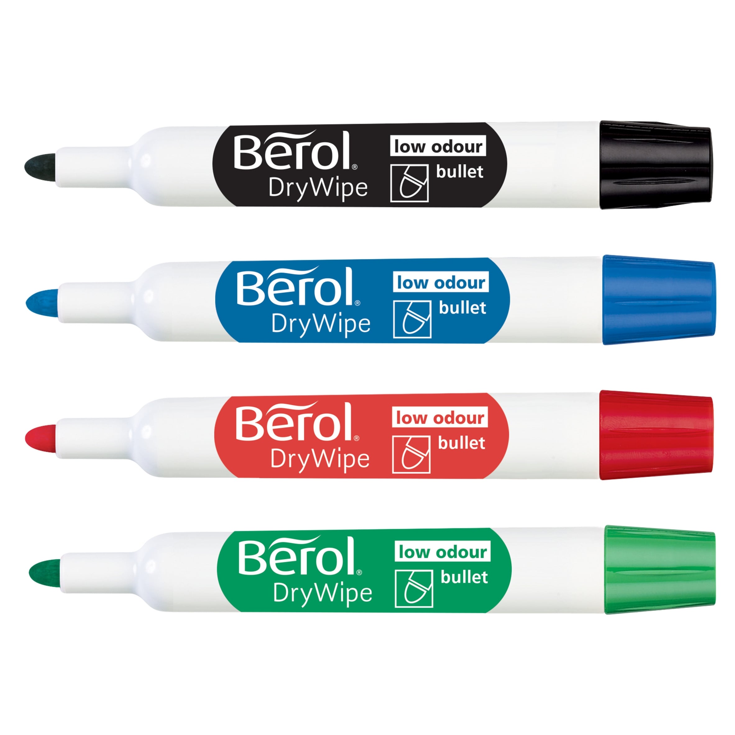 Berol Dry Wipe Whiteboard Markers, Bullet Tip, 4 Count thumbnail 3
