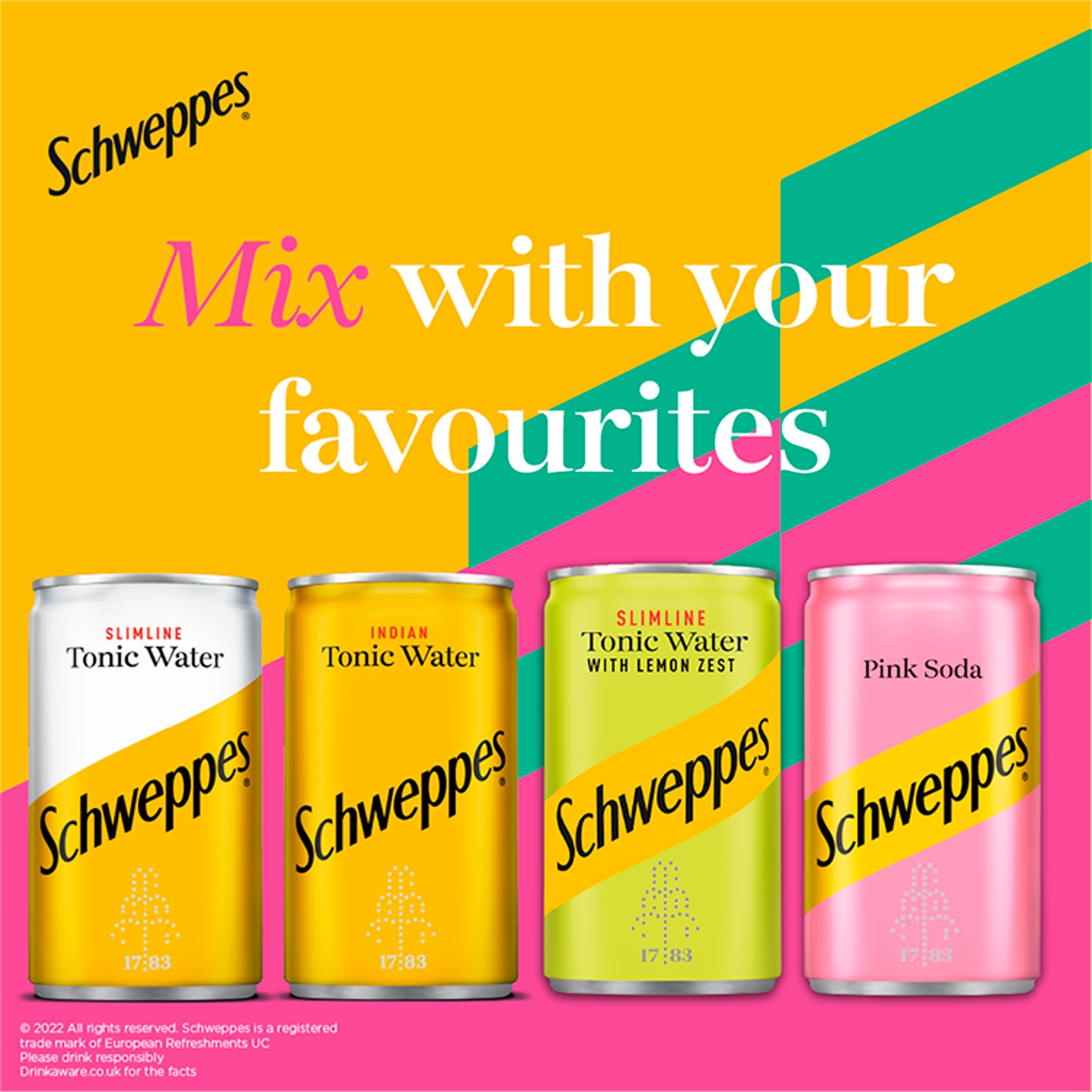Schweppes Slimline Tonic With Lemon 12X150ml thumbnail 2