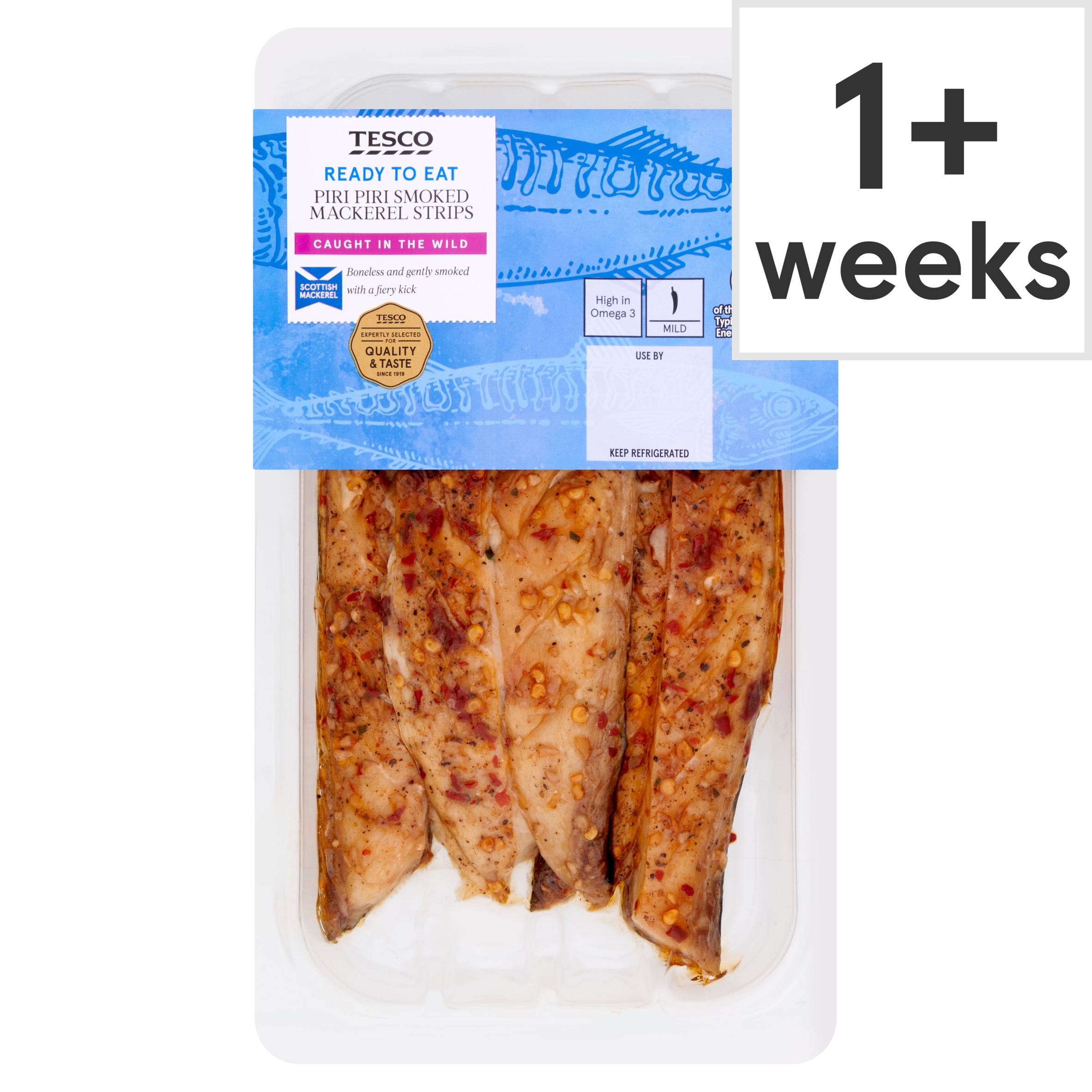 Tesco Piri Piri Smoked Mackerel Strips 200G