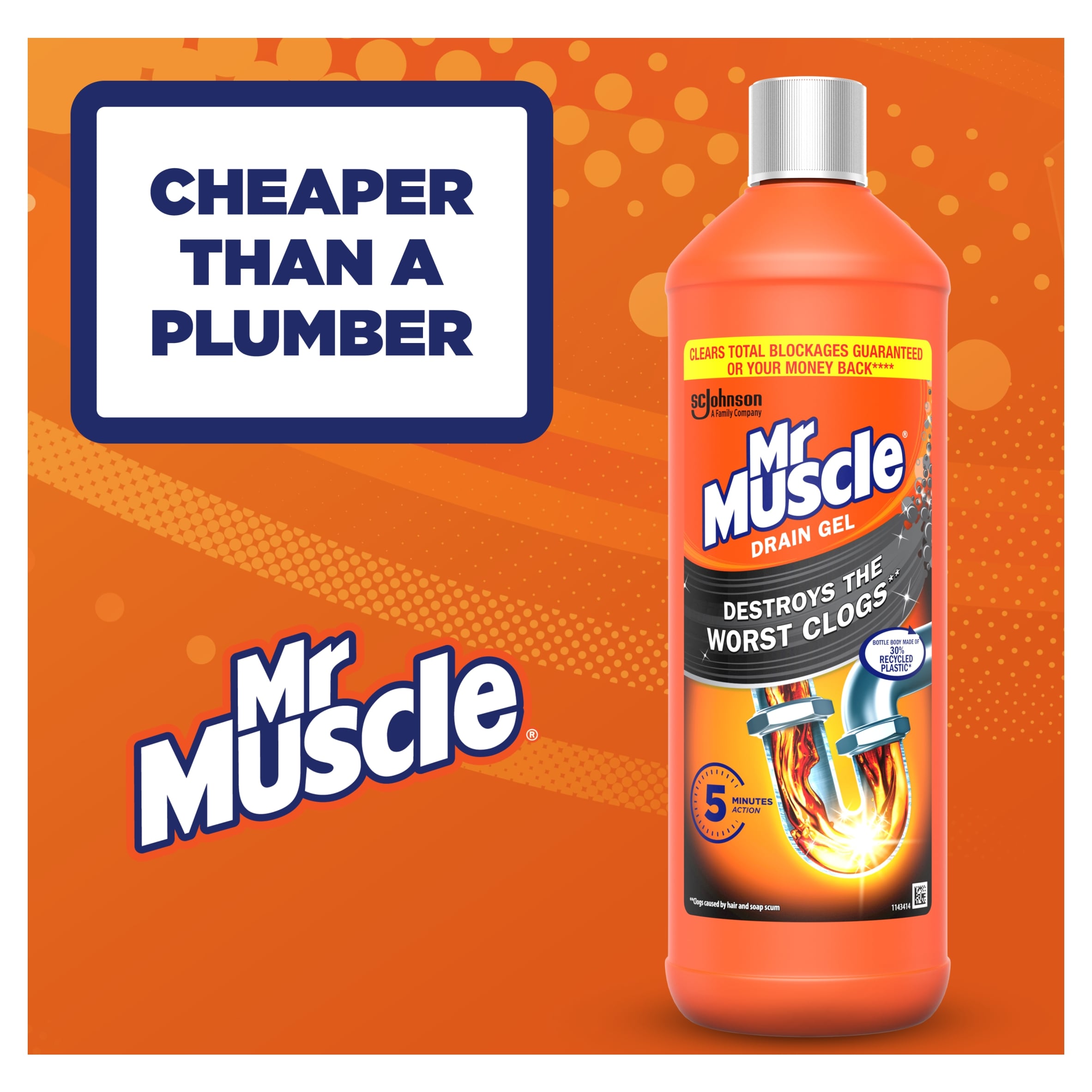 Mr Muscle Gel Sink & Drain Unblocker 1L thumbnail 3