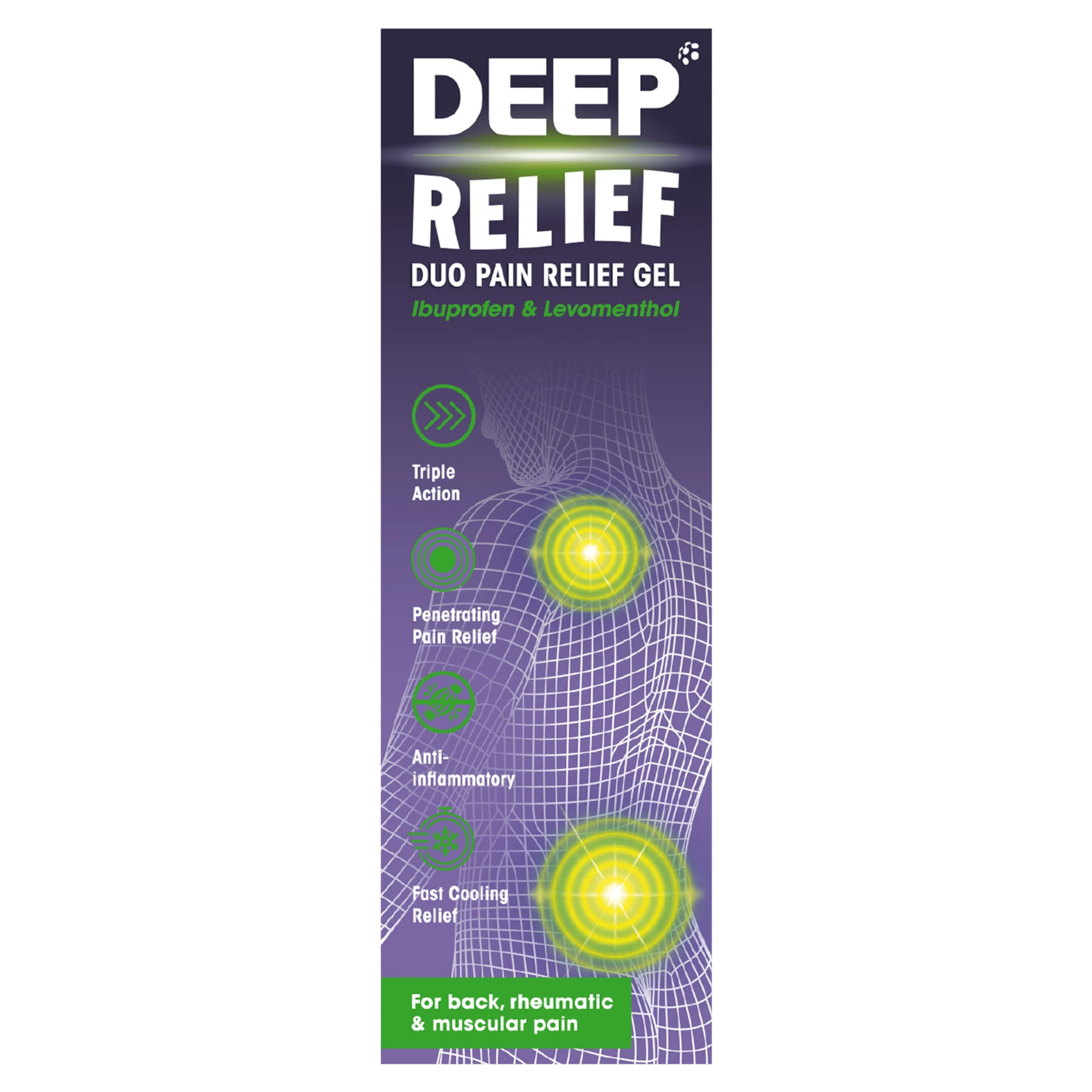 Deep Relief Menthol Ibuprofen Anti-inflammatory Gel 100g