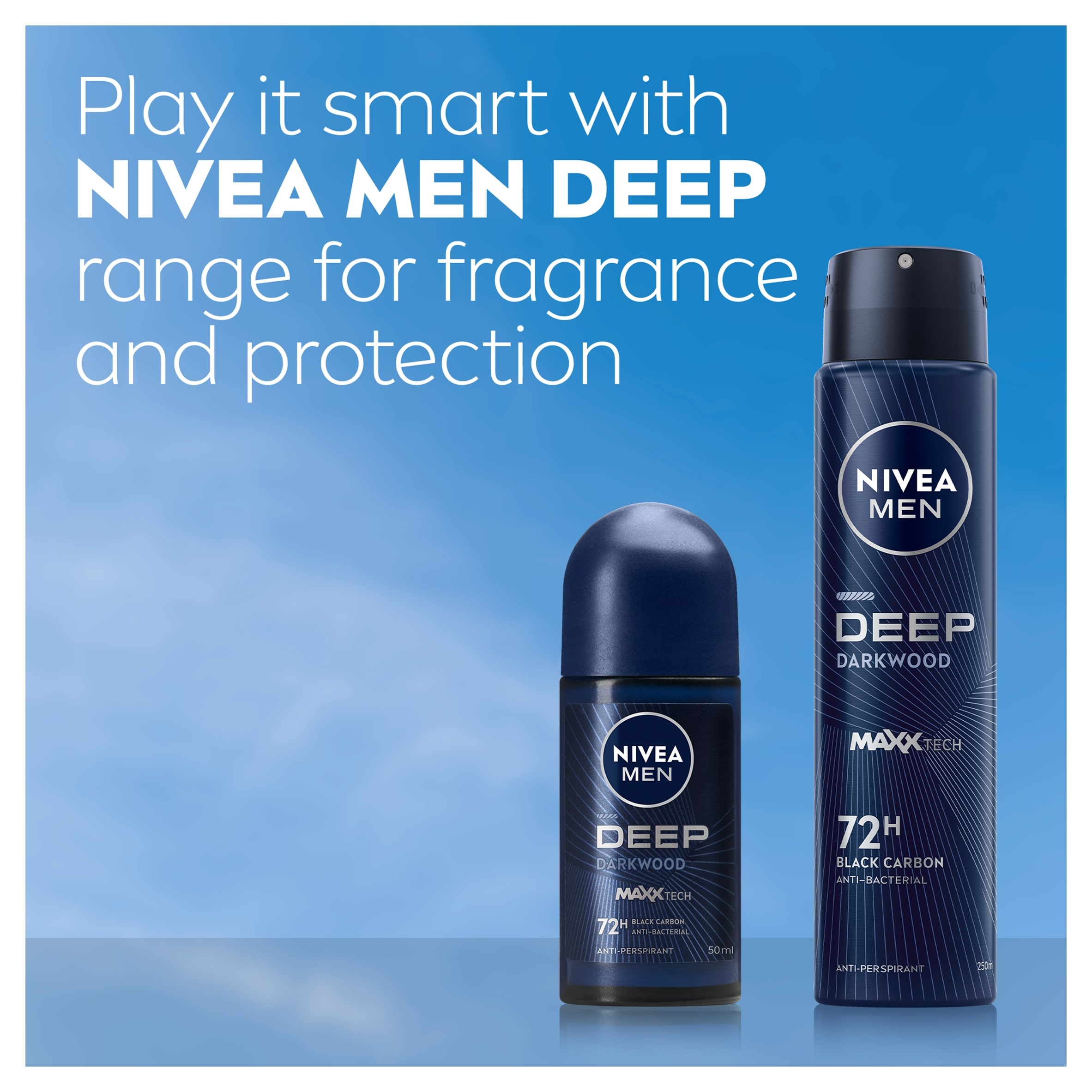 NIVEA MEN Deep Darkwood 72h Anti-Perspirant Deodorant Spray 250ml thumbnail 3