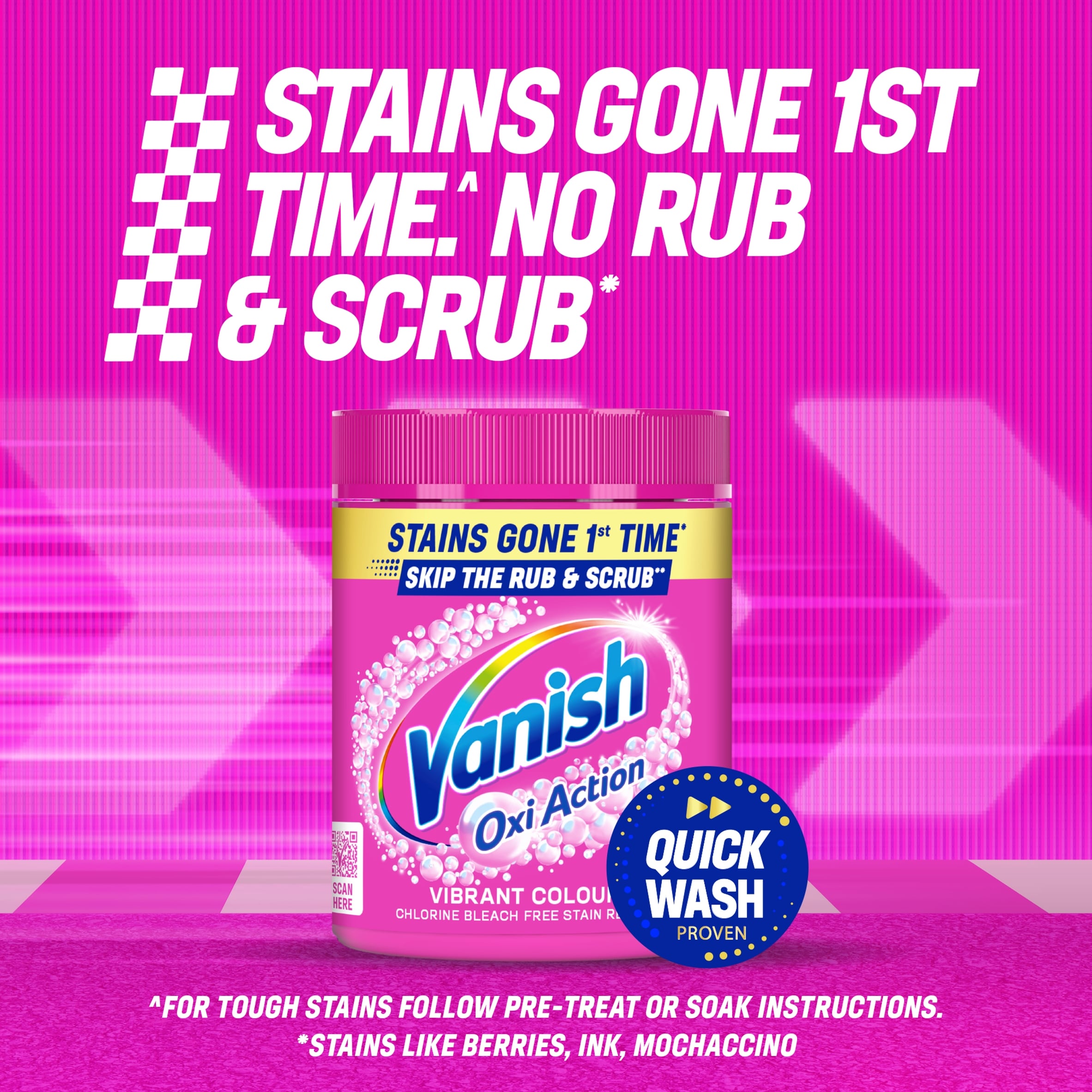 Vanish Gold Oxi Action Stain Remover For Colours 850g thumbnail 2