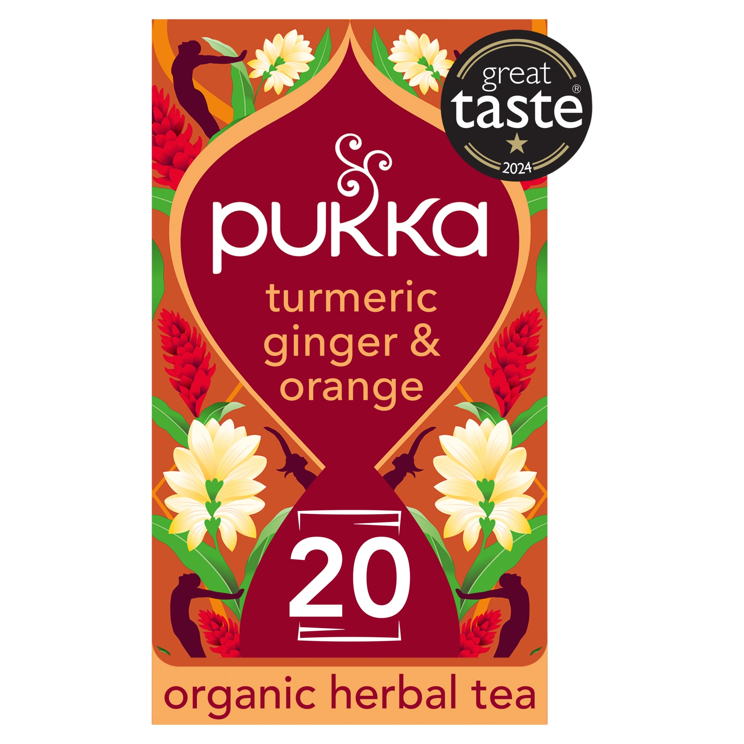 Pukka Turmeric, Ginger & Orange Tea x20 Home-Compostable Herbal Tea Bags