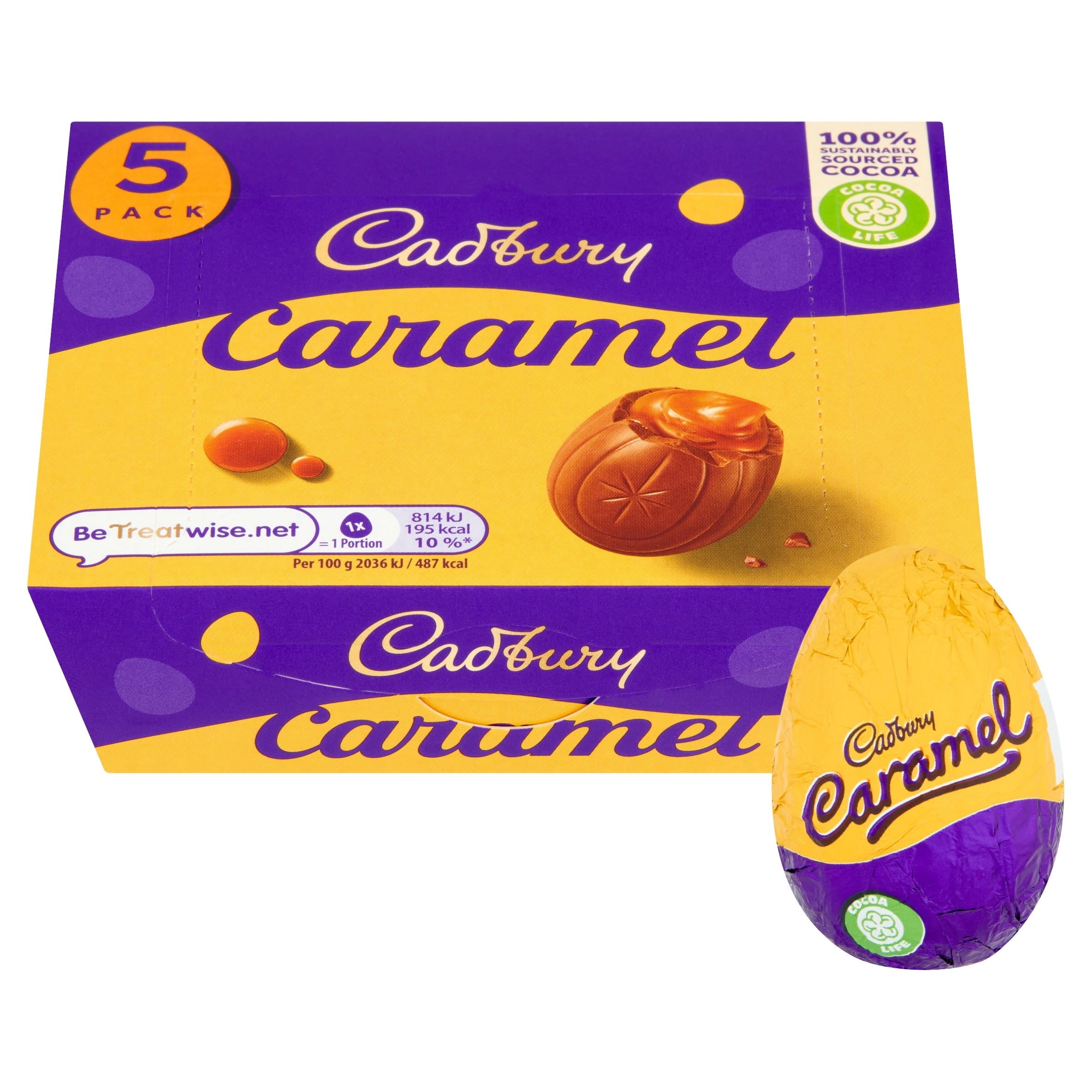 Cadbury Caramel Egg 5 Pack 195G thumbnail 2
