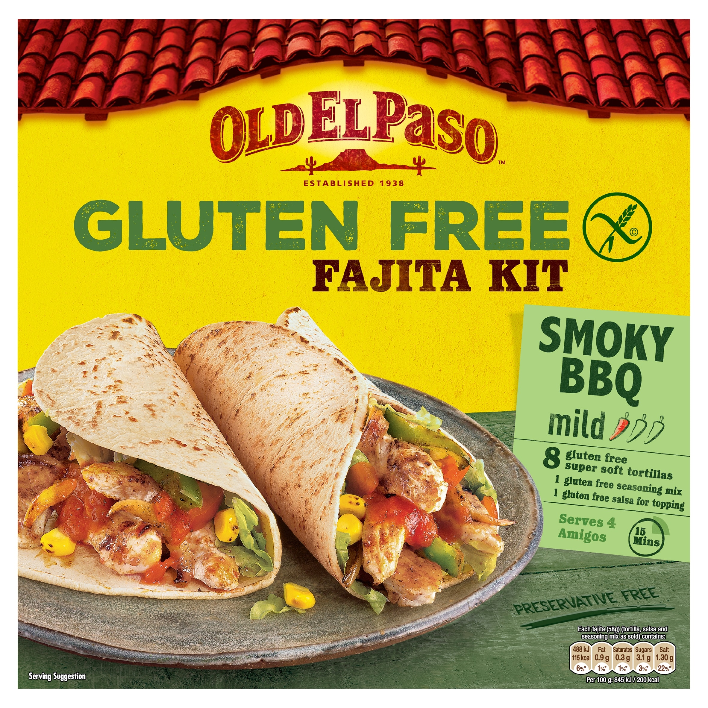 Old El Paso Mexican Gluten Free Smoky BBQ Fajita Kit