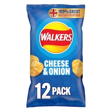Walkers Cheese & Onion Multipack Crisps 12x25g thumbnail 4