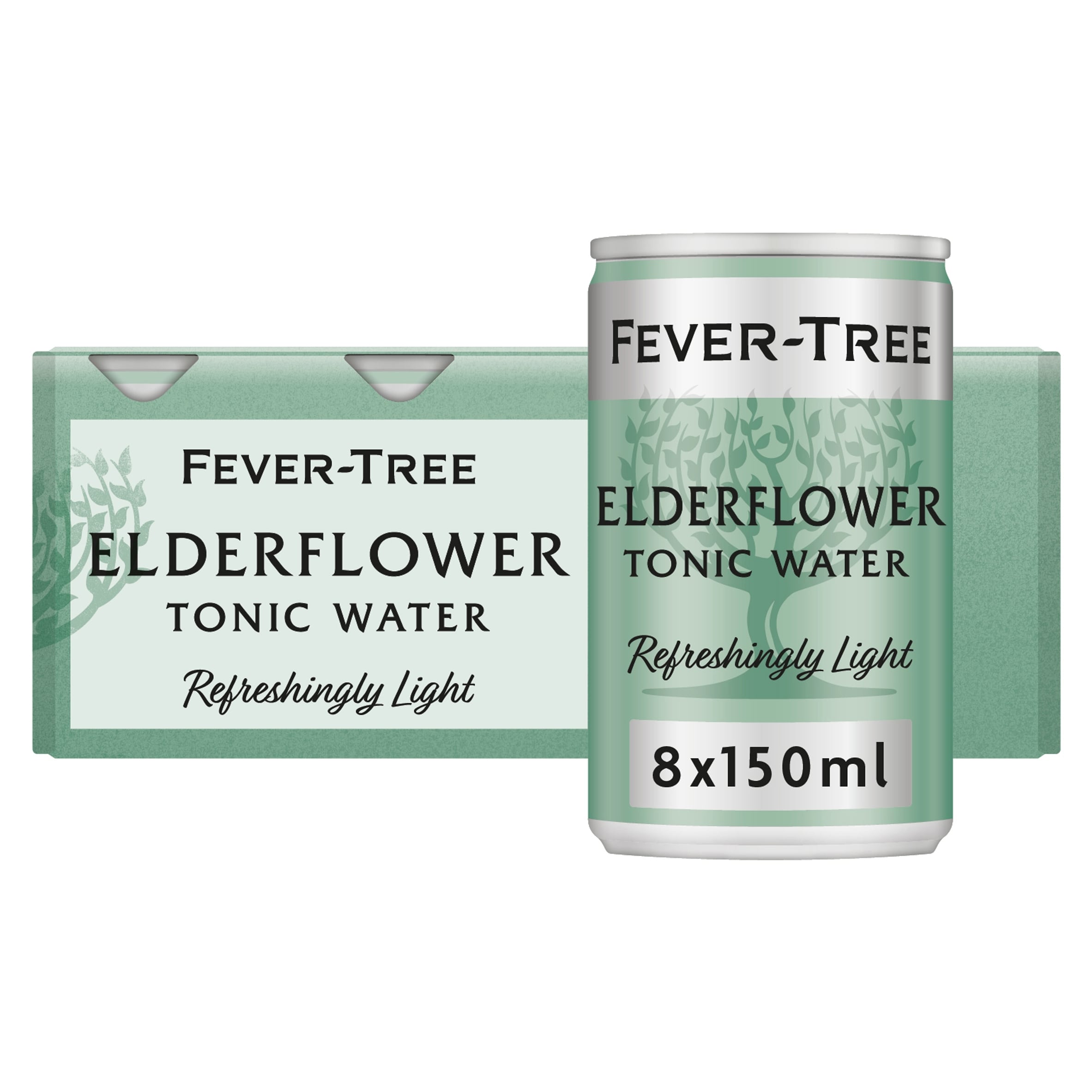 Fever-Tree Light Elderflower Tonic Water Cans 8x150ml