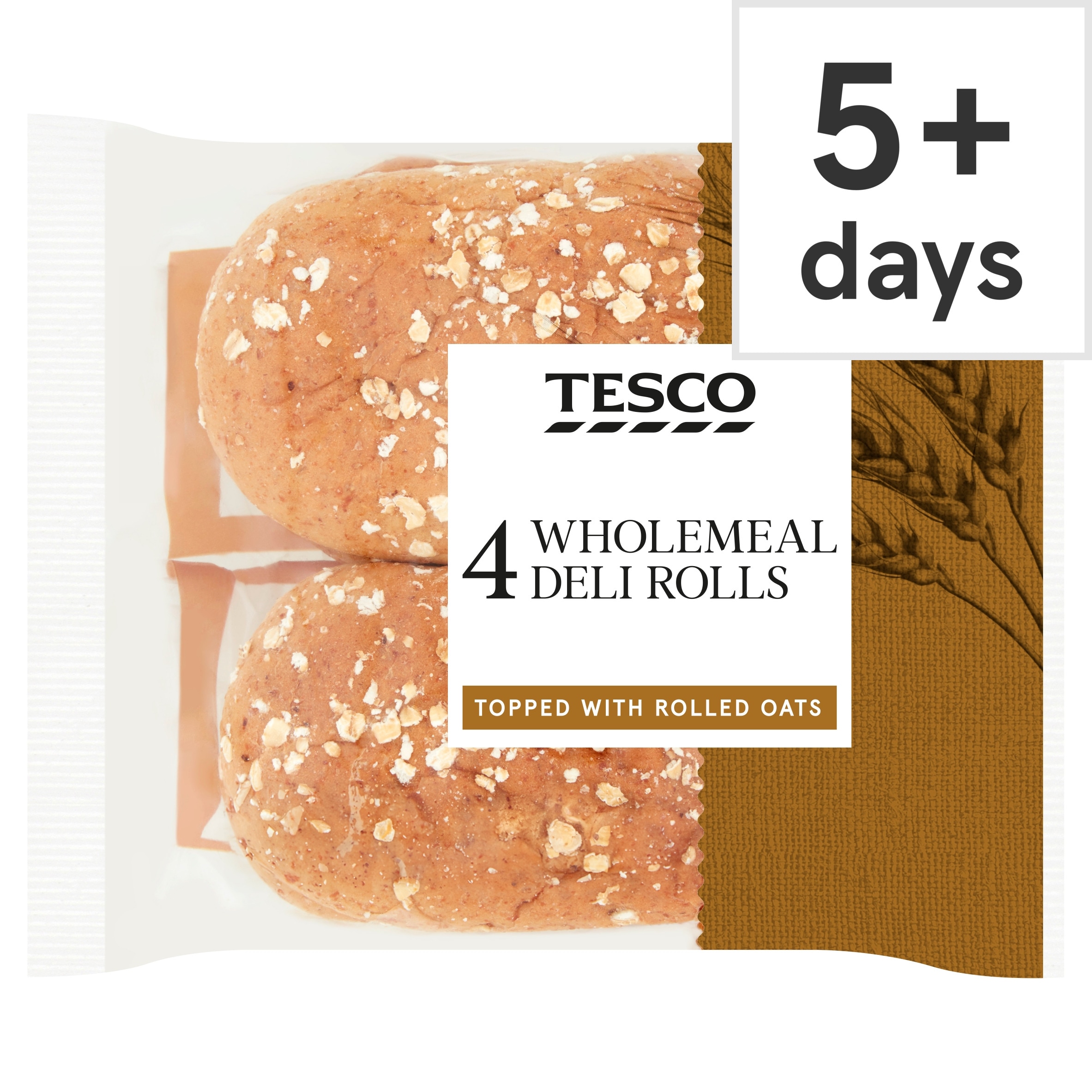 Tesco Deli Wholemeal Rolls 4 Pack