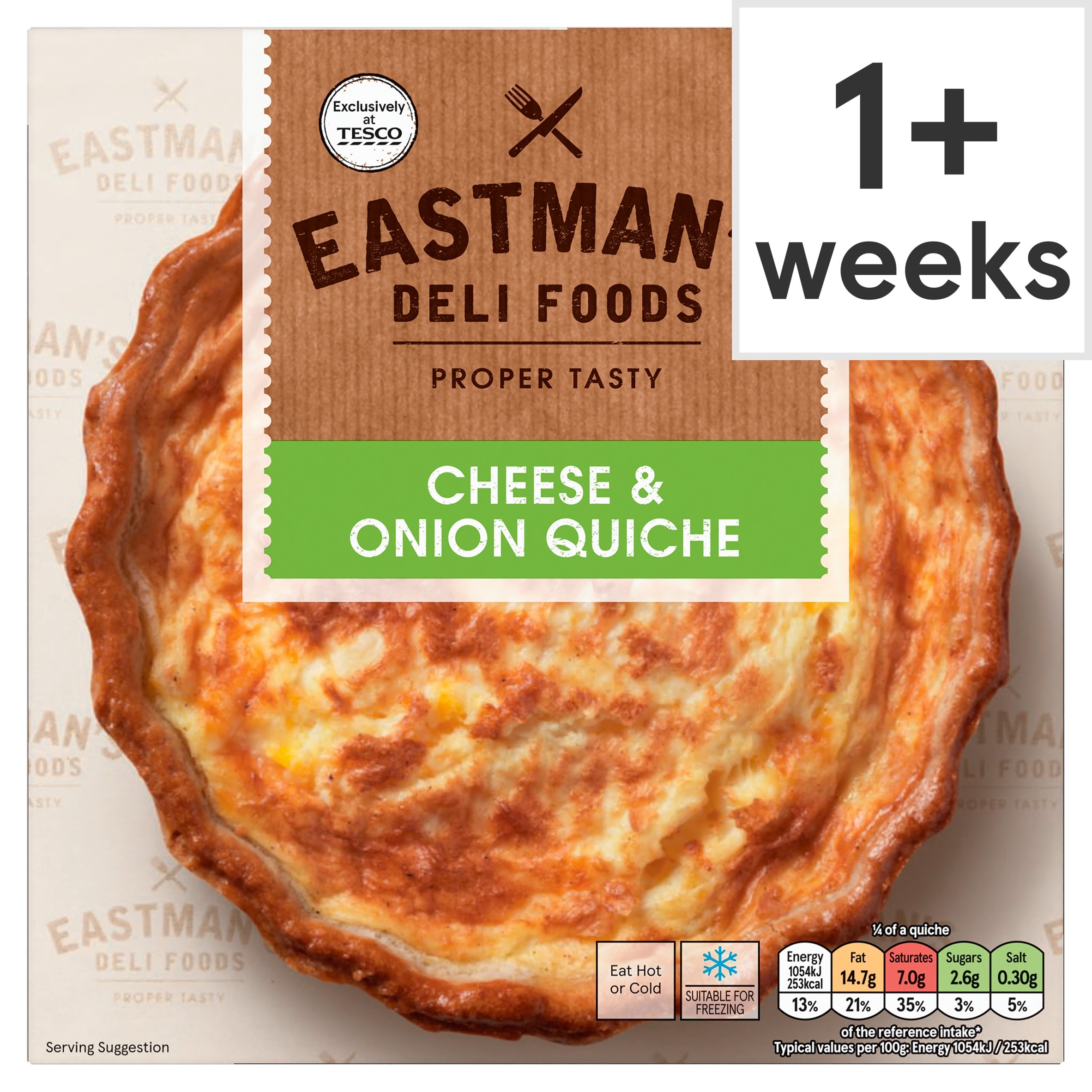 Eastmans Cheese & Onion Quiche 400G