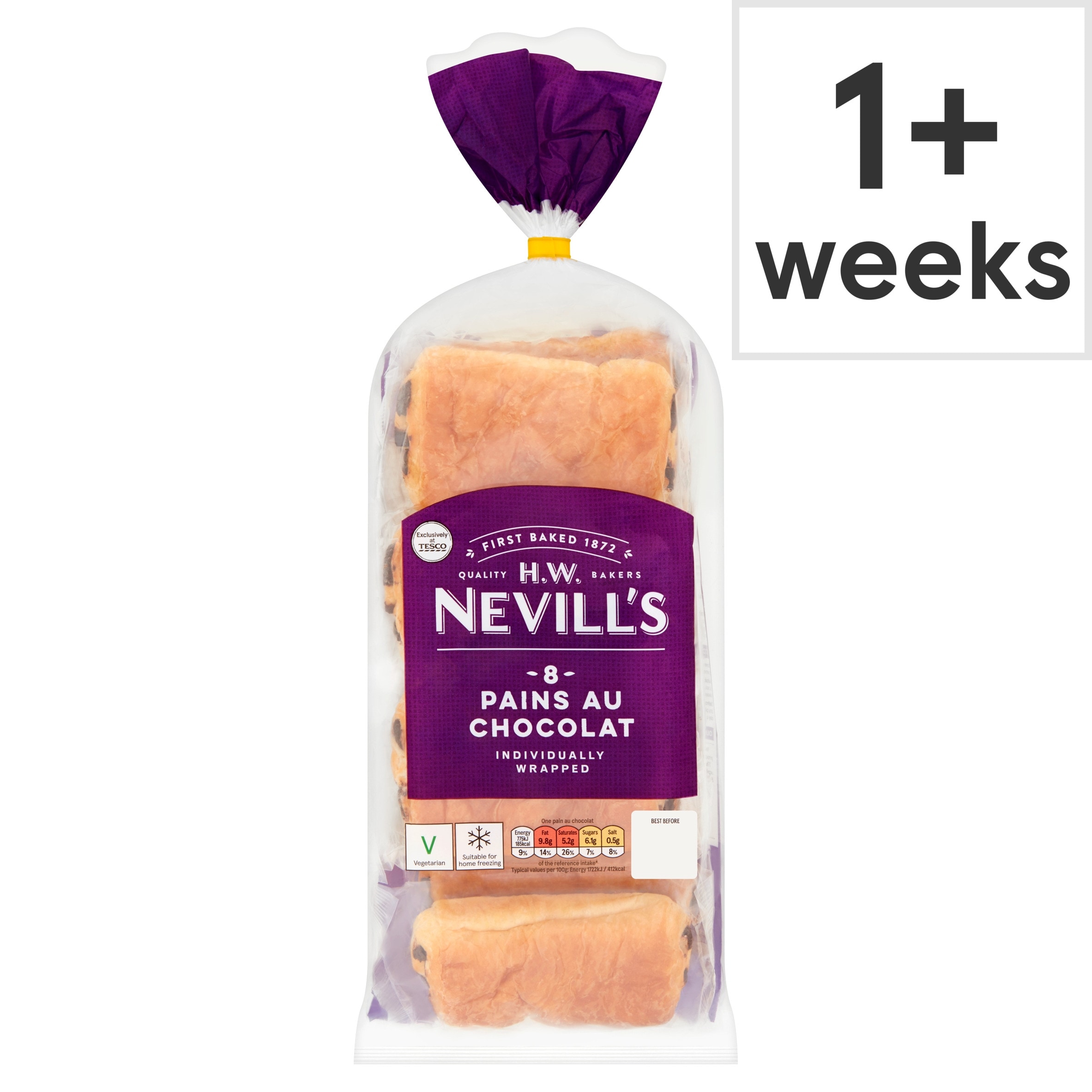H.W. Nevills Pain Au Chocolat 8 Pack