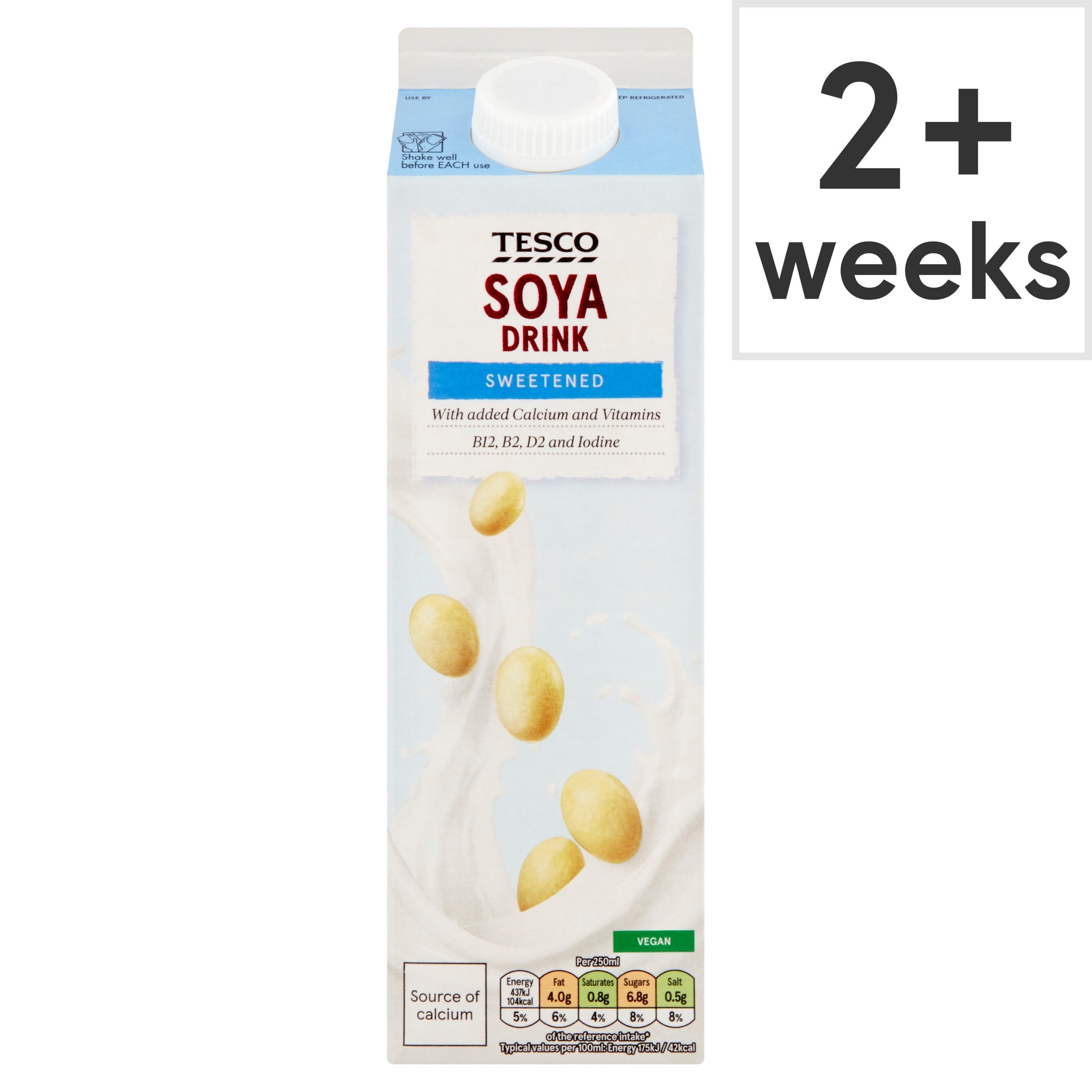 Tesco Sweetened Soya Drink 1L