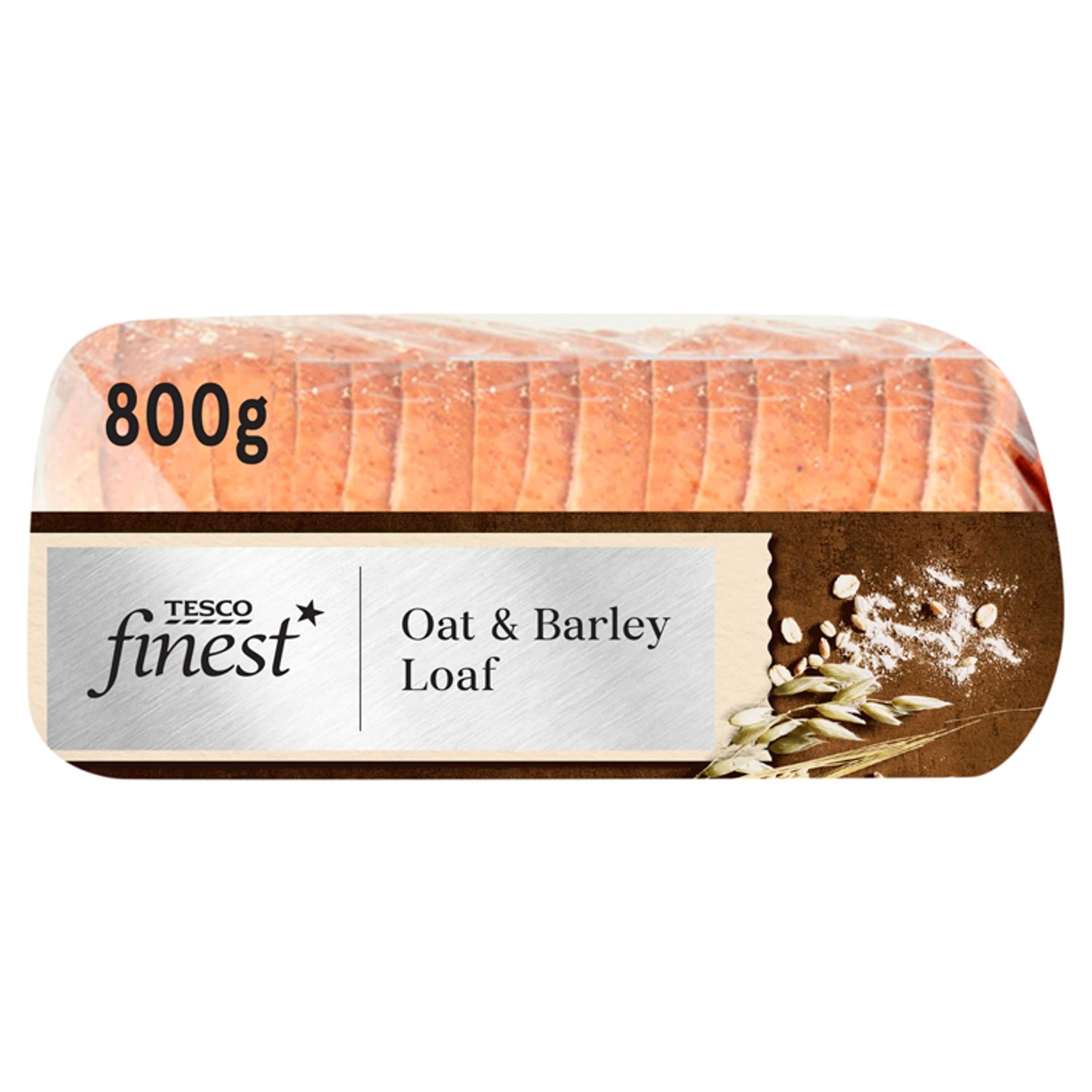 Tesco Finest Oat & Barley Sliced White Bread Loaf 800g