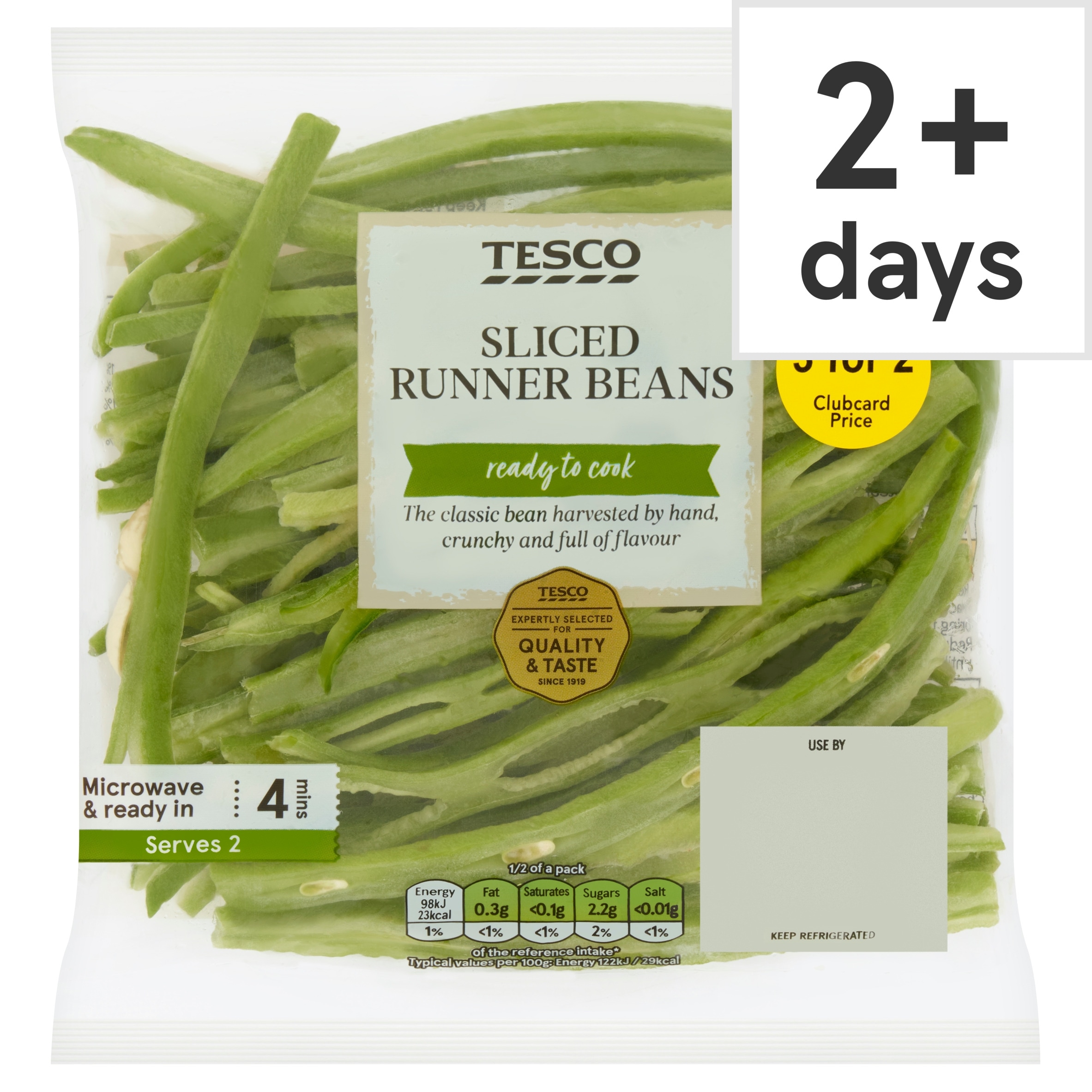 Tesco Traditional Sliced Runner Beans 160G