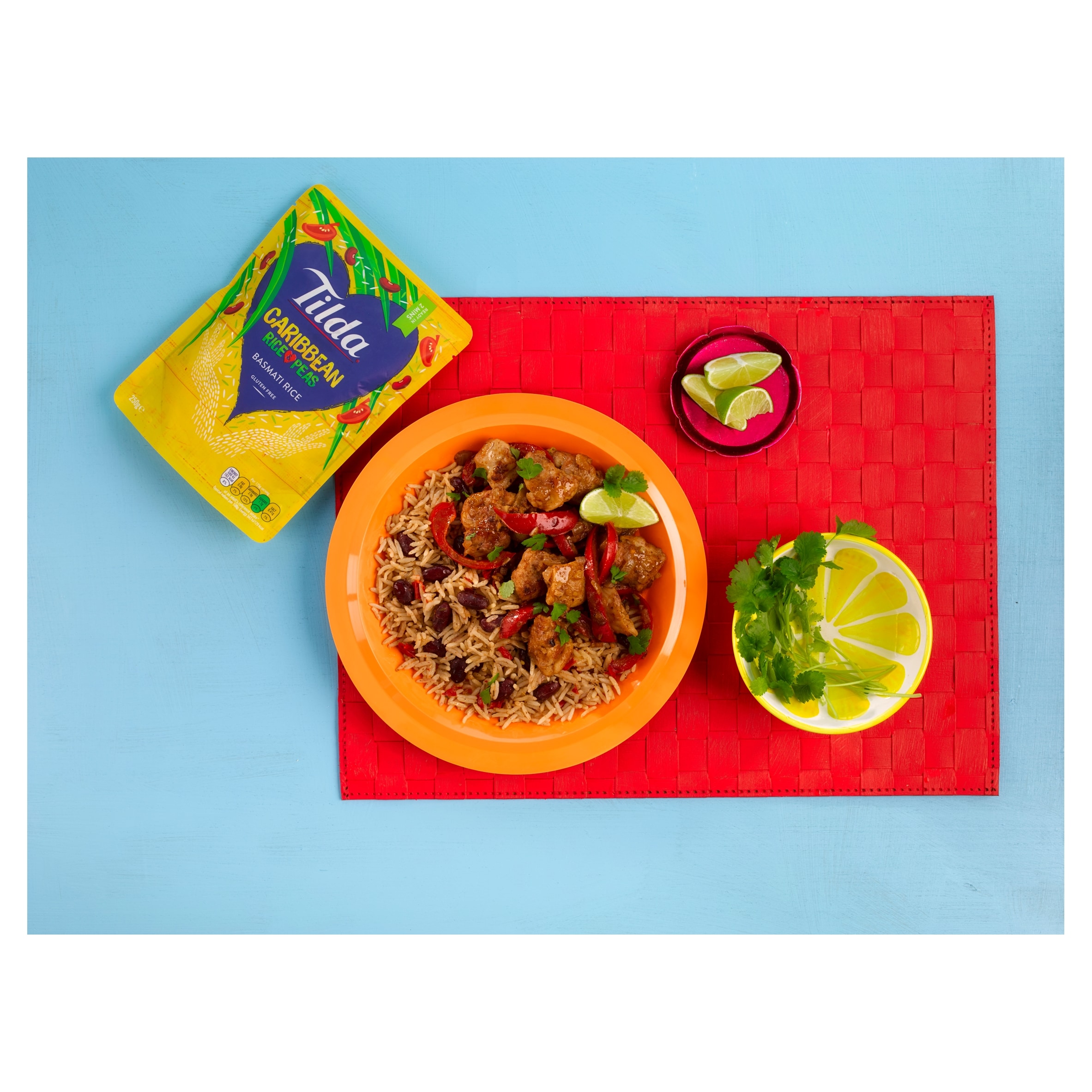 Tilda Caribbean Rice & Peas Basmati Rice 250g thumbnail 4