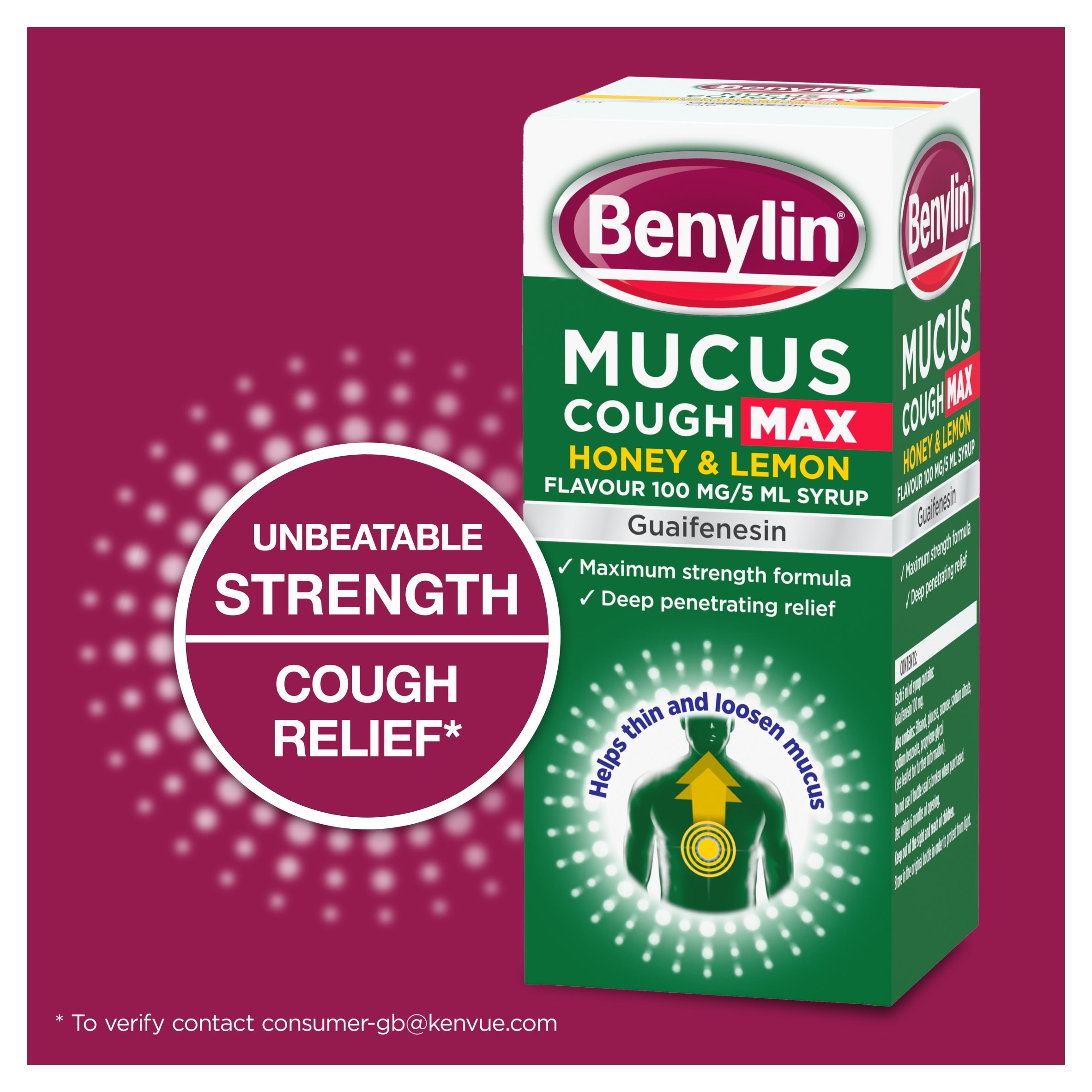 Benylin Mucus Cough Max Syrup - Honey & Lemon 300ml thumbnail 5