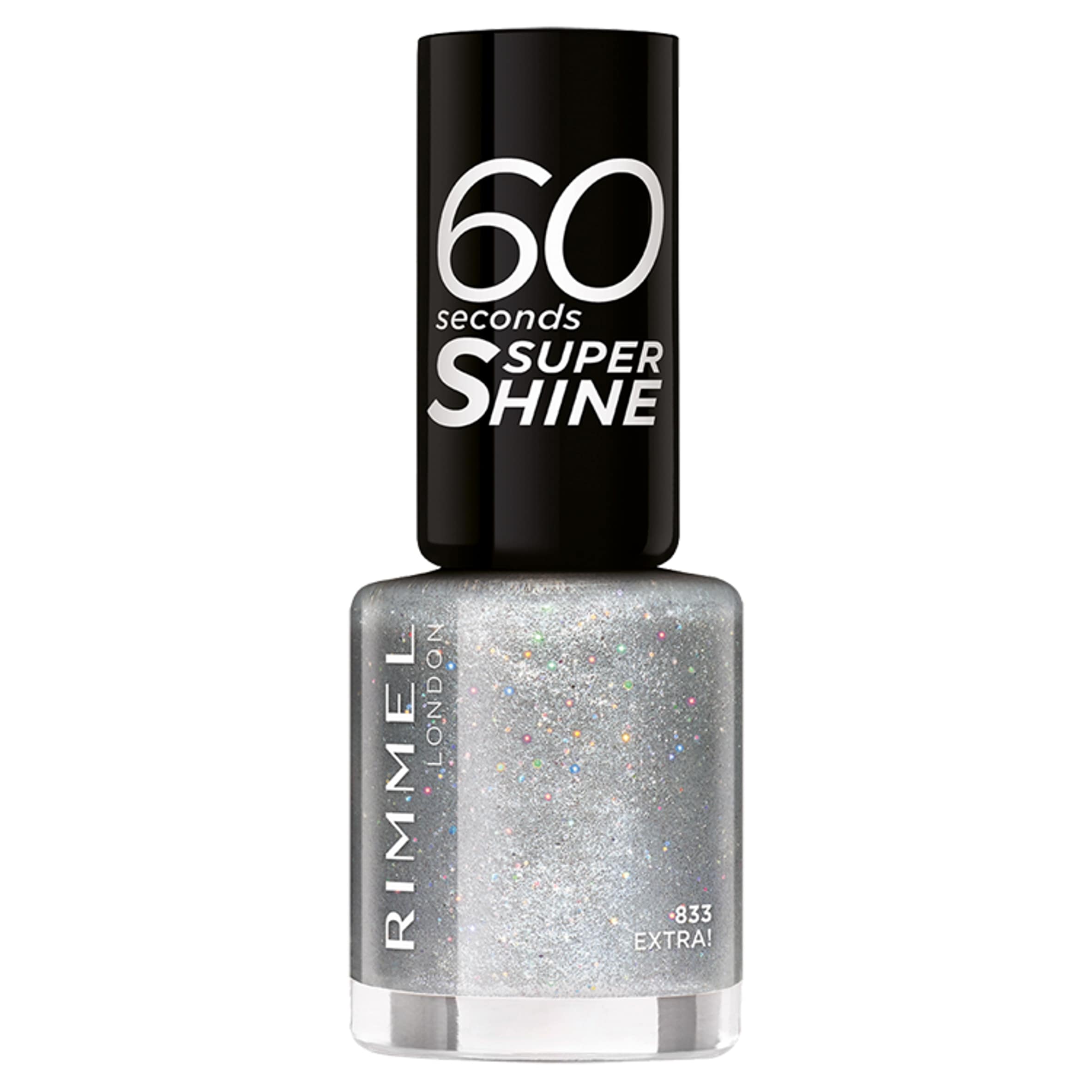 Rimmel London 60 Seconds Super Shine Glitter Nail Polish Silver 8ml