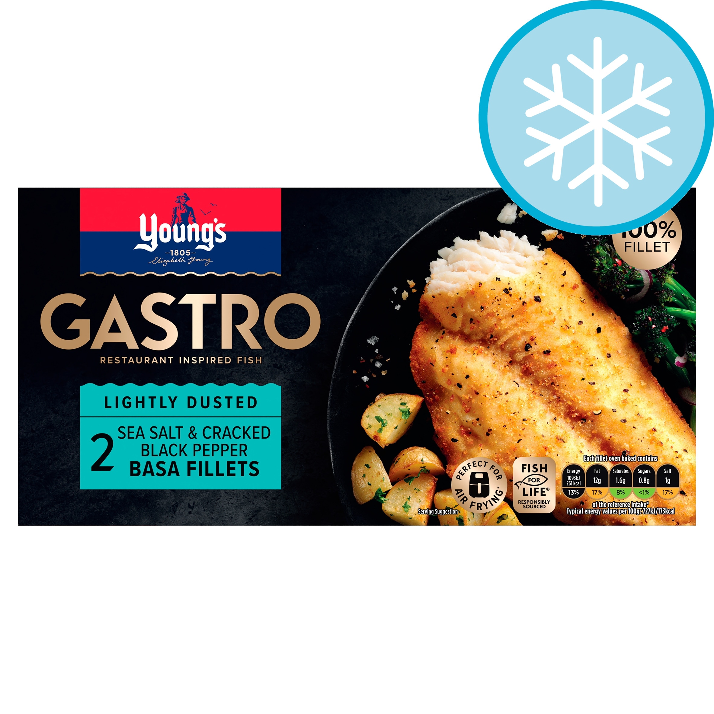 Youngs Gastro 2 Sea Salt & Pepper Basa Fillets 310G