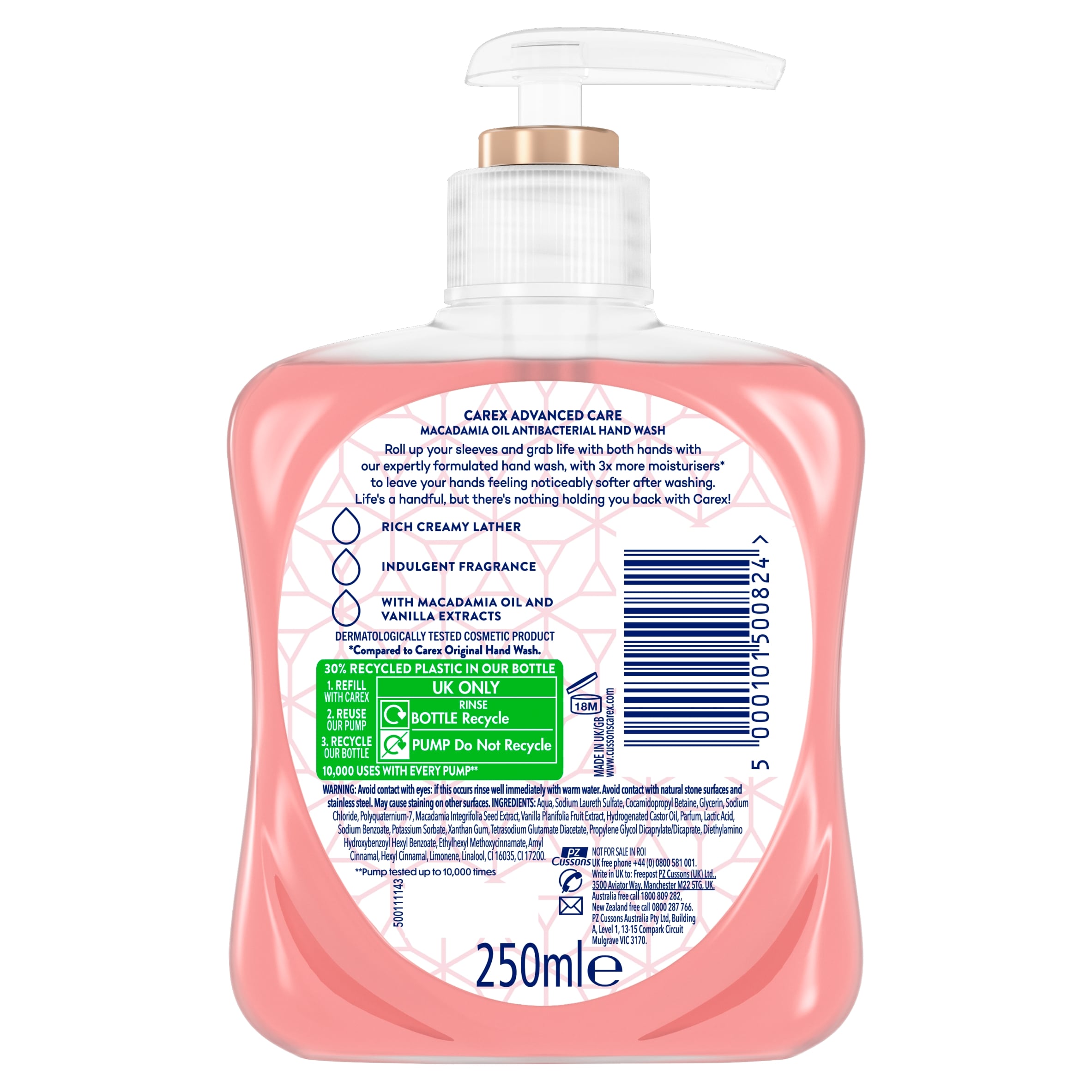 Carex Advanced Care Macadamia Oil Hand Wash 250Ml thumbnail 3