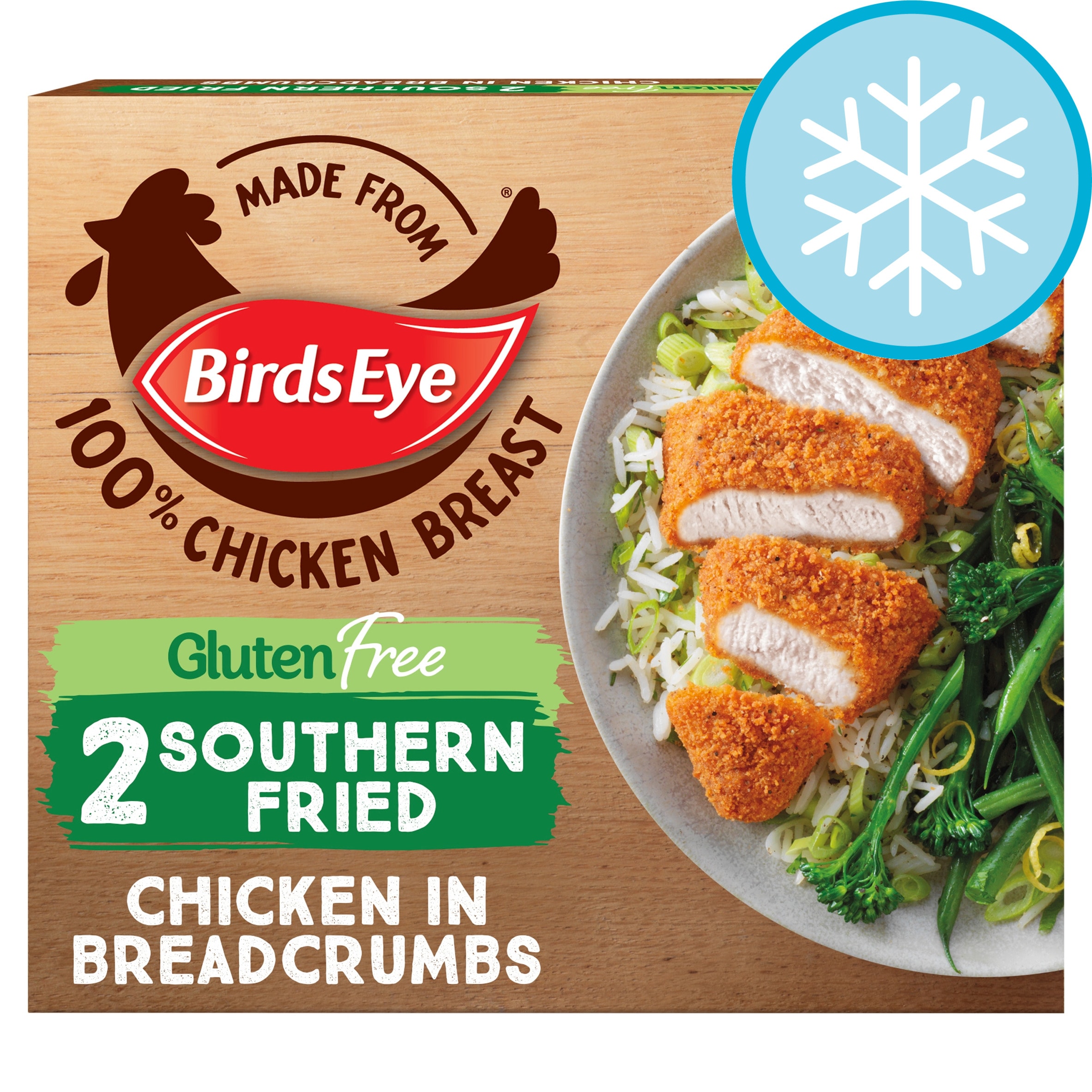 Birds Eye 2 Gluten Free Southern Fried Chicken in Breadcrumbs