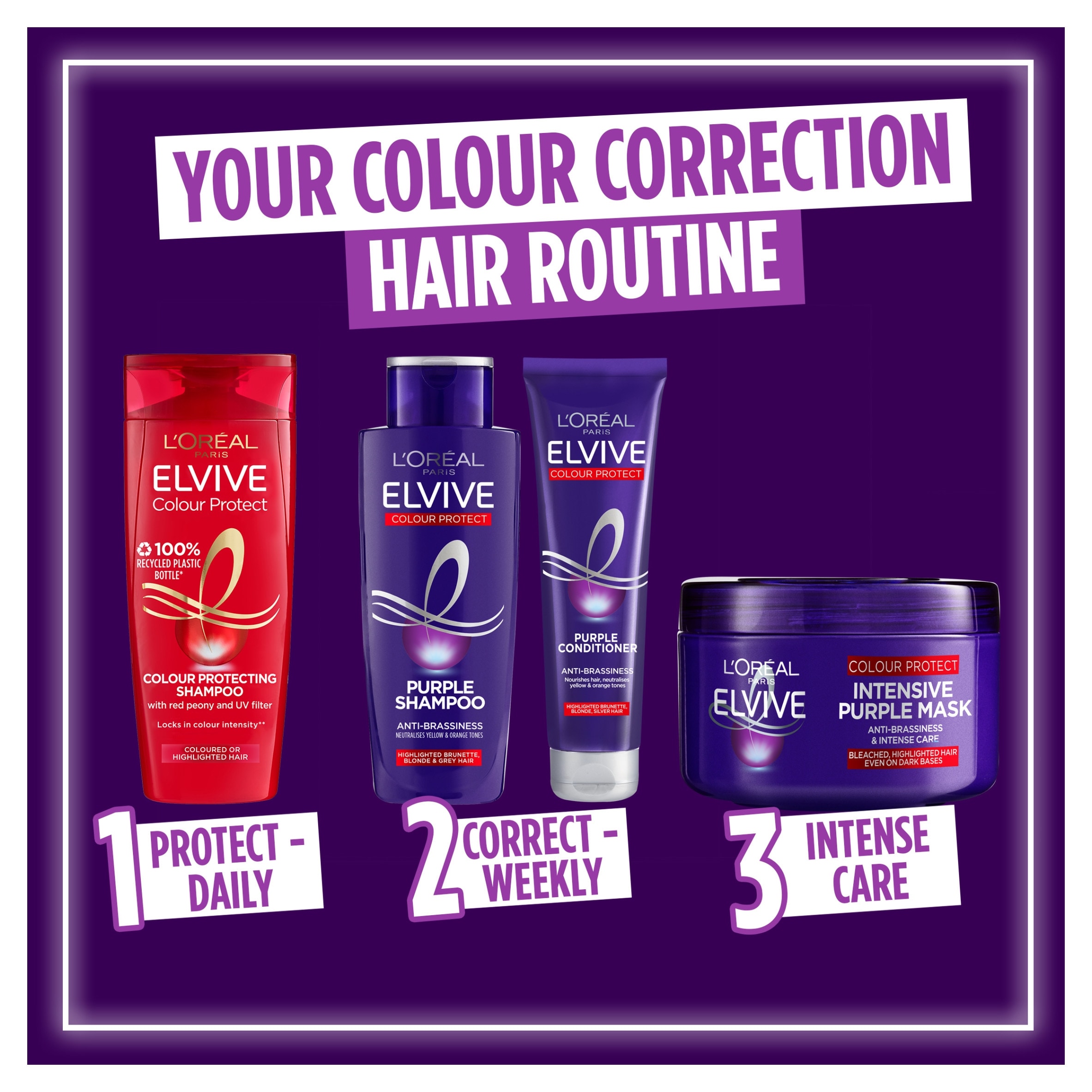 L'Oreal Elvive Colour Protect Purple Shampoo 200Ml thumbnail 2