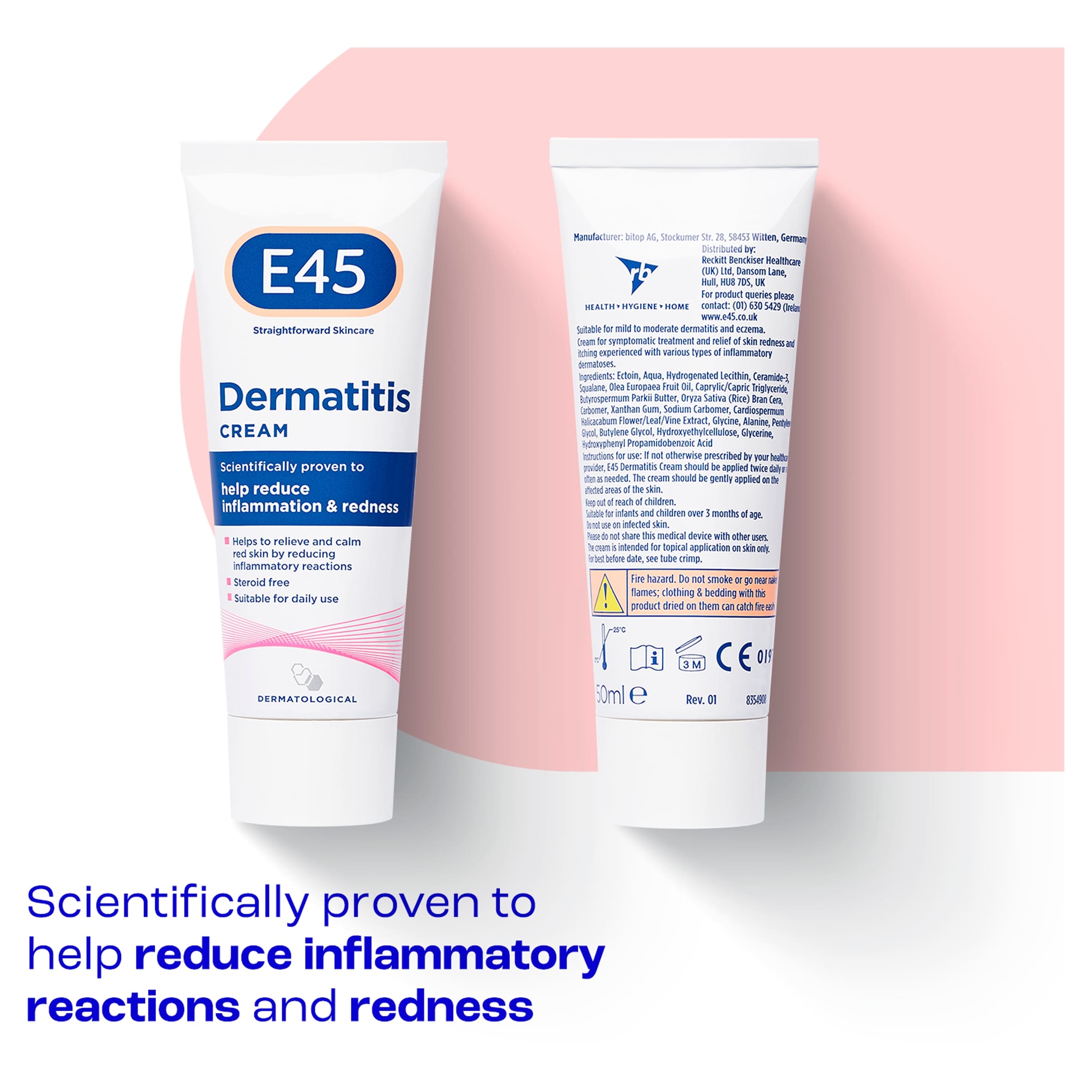 E45 Dermatitis Cream Treatment of Itchy Skin & Redness 50ml thumbnail 5