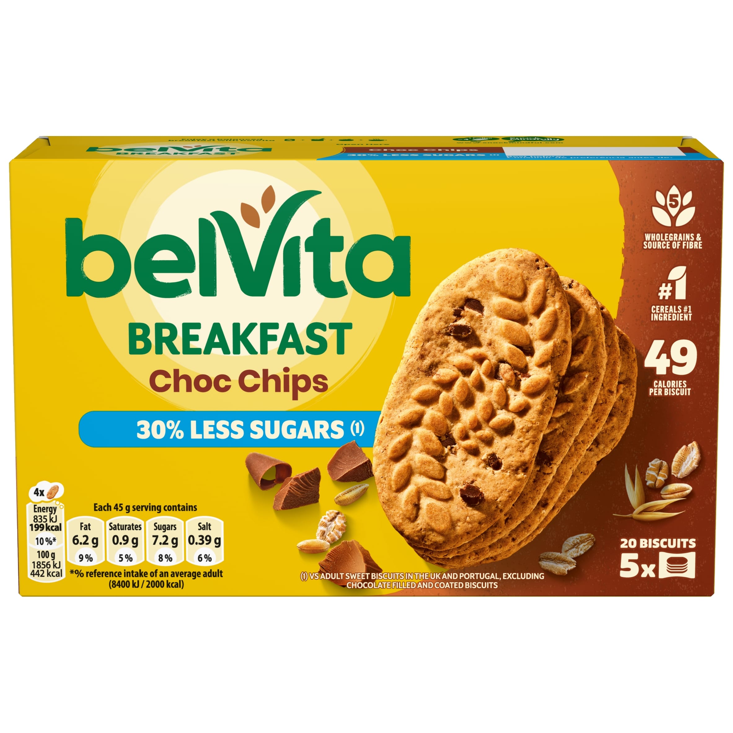 Belvita 30% Less Sugar Chocolate Chips Breakfast Biscuits