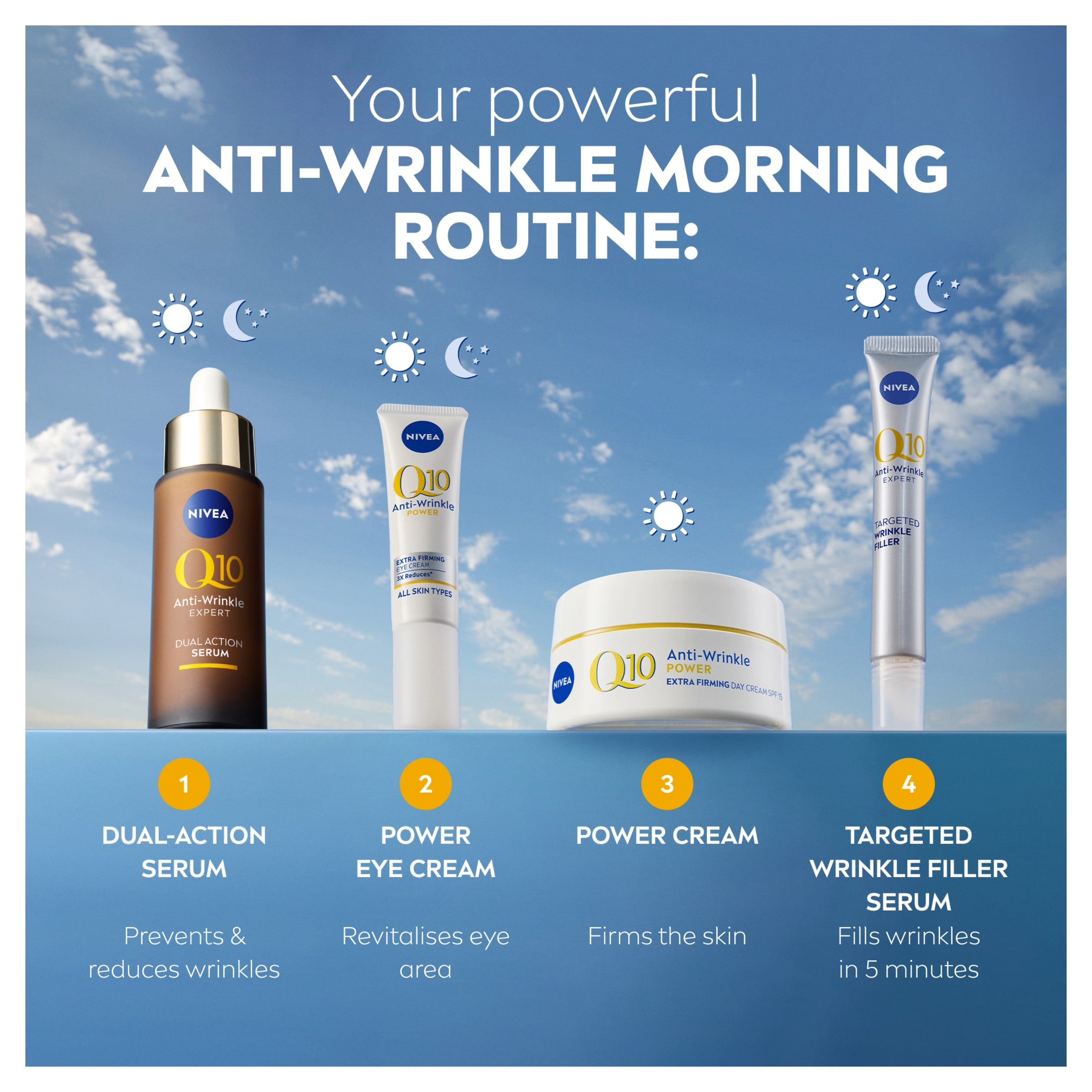 NIVEA Q10 Power Anti-Wrinkle Day Cream Moisturiser SPF15 50ml thumbnail 3