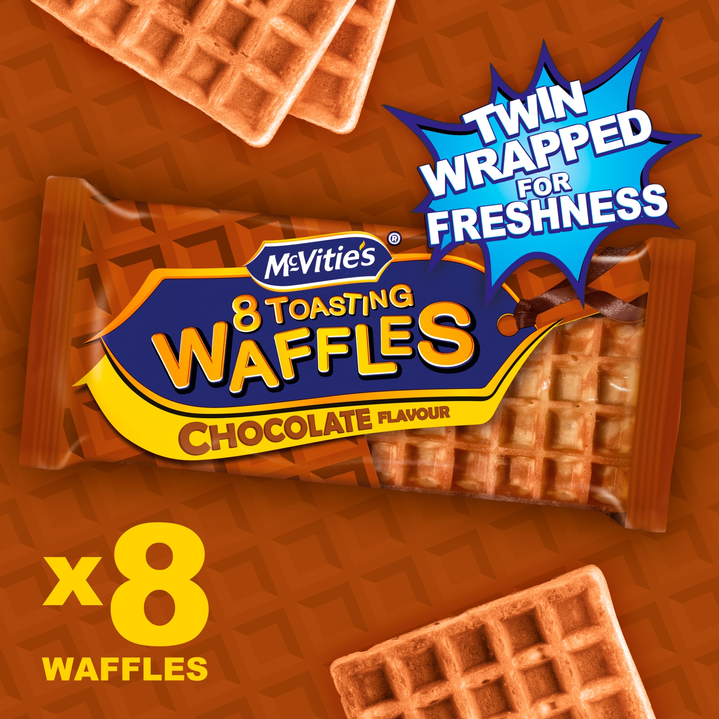 McVitie's Chocolate Toasting Waffles 8 Pack 200g thumbnail 2