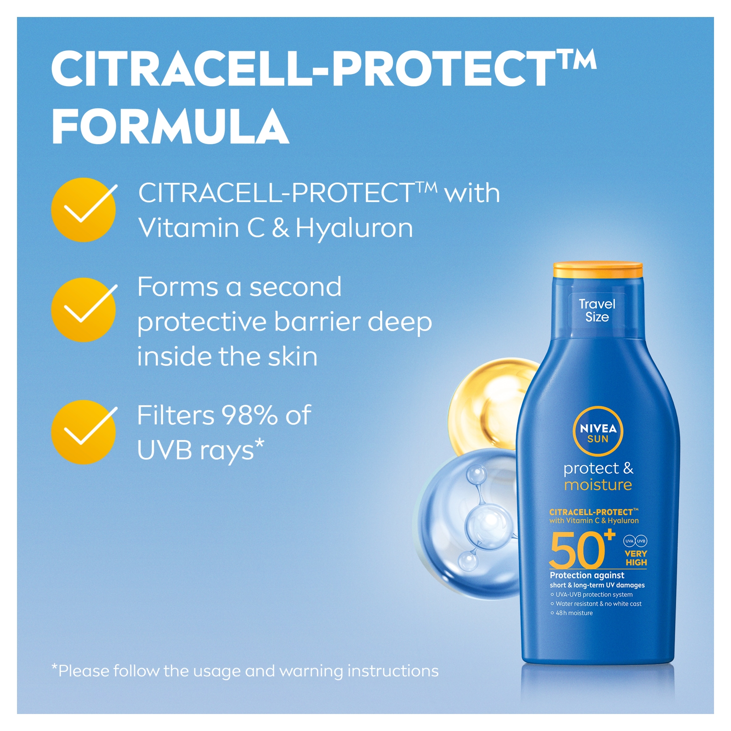 Nivea Sun Lotion Travel Size Spf50+ 100Ml thumbnail 2
