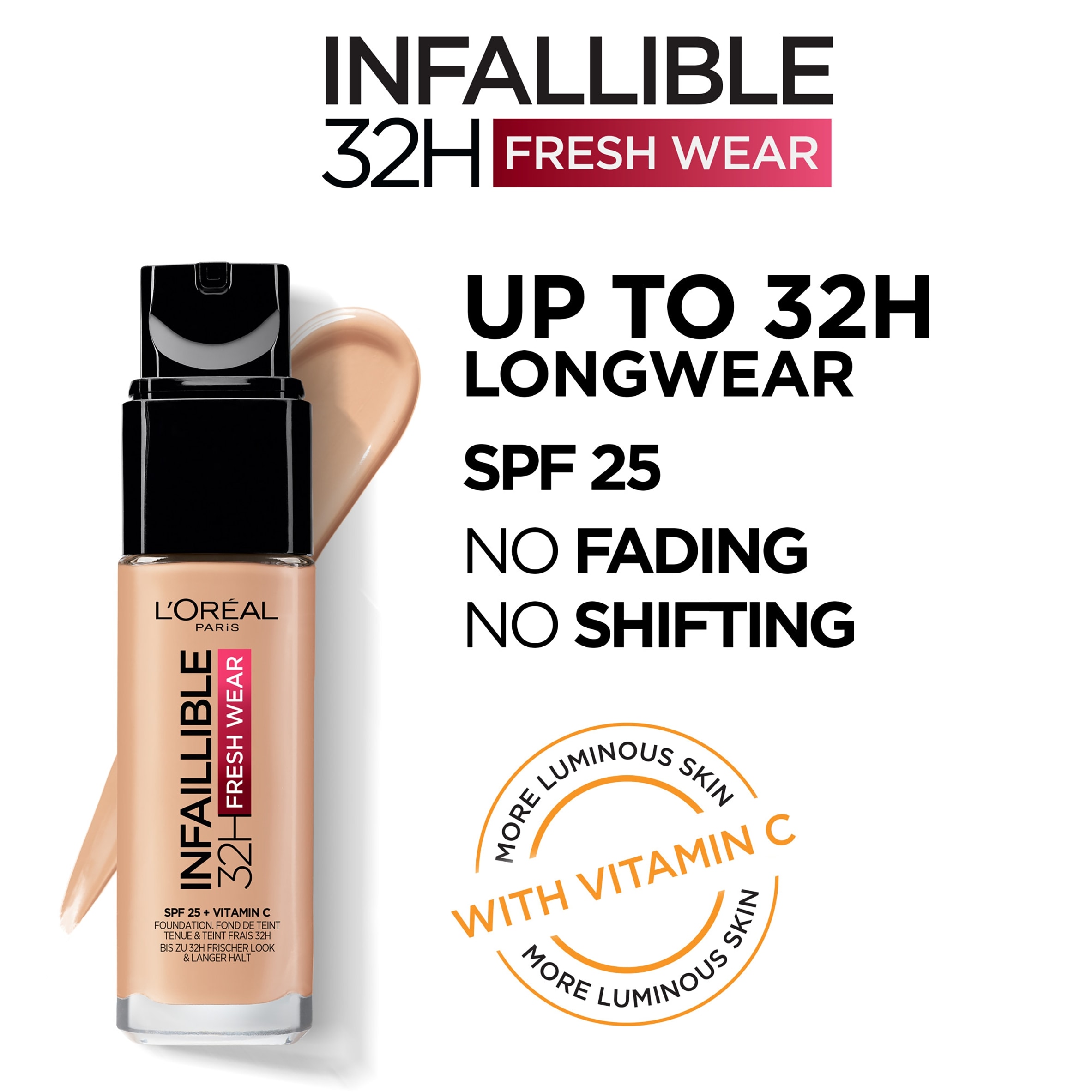 L'oreal Paris Infal 24 Hour Foundation 340 Copper 30Ml thumbnail 3