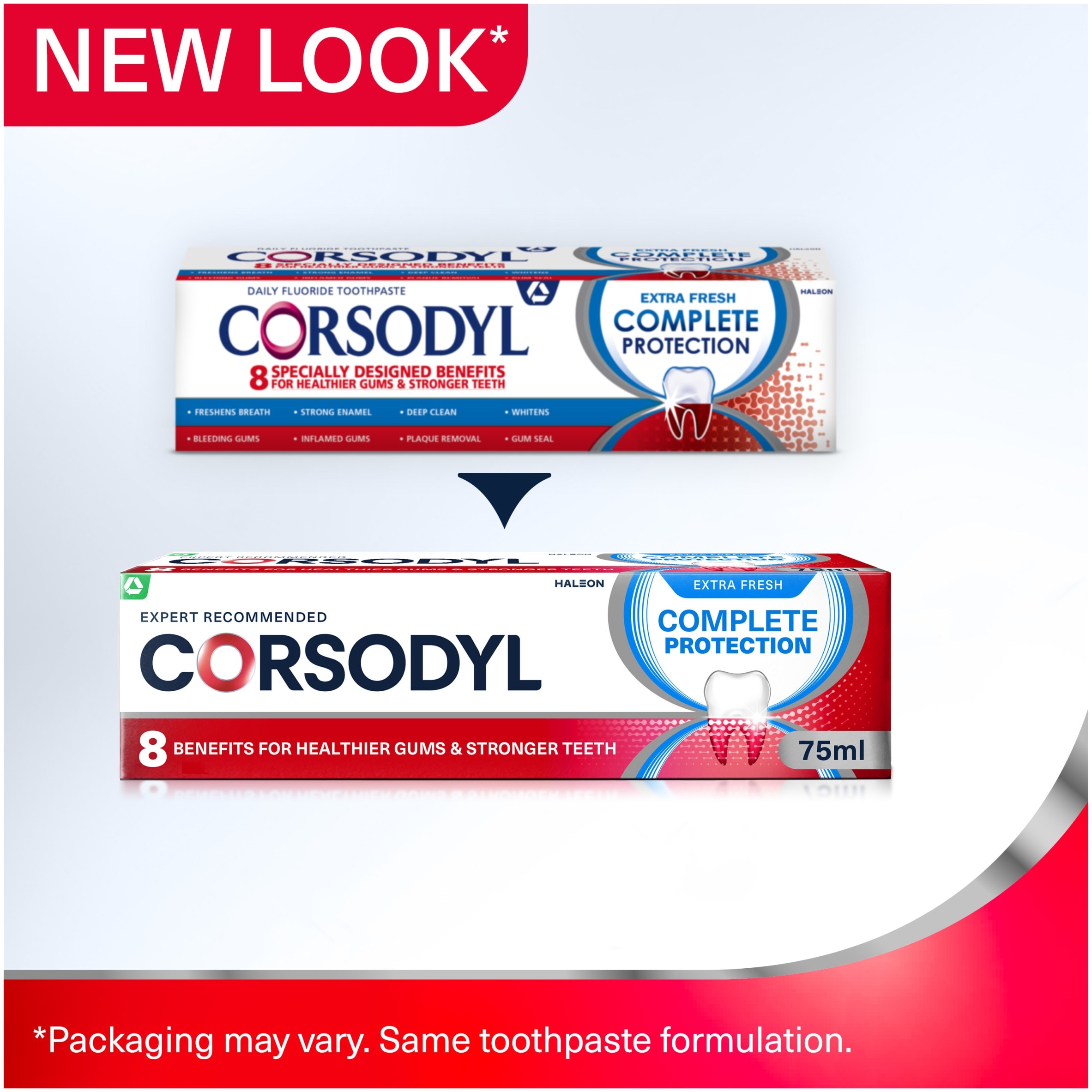 Corsodyl Complete Protection Toothpaste - Extra Fresh 75ml thumbnail 2