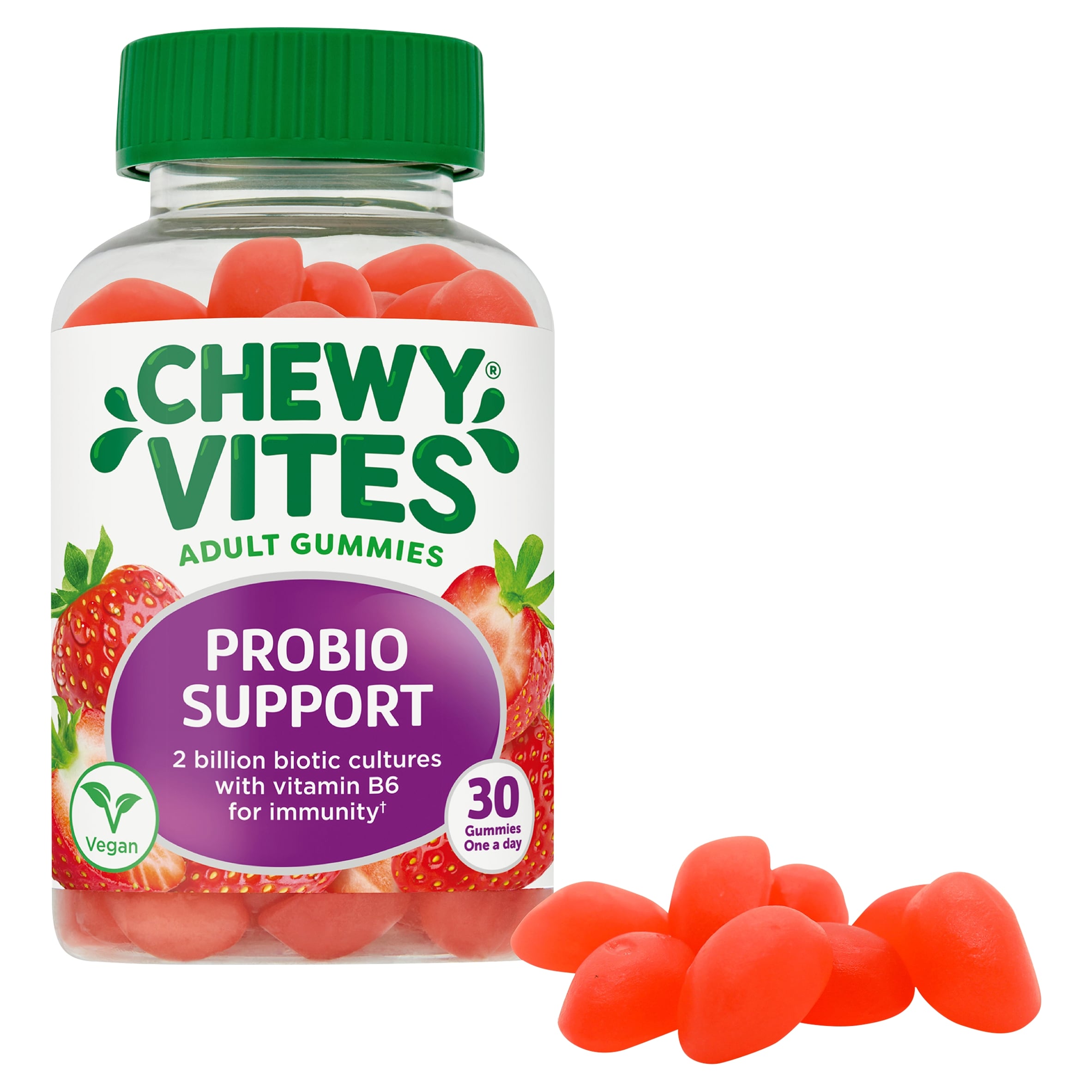 Chewy Vites Probiotics Support Fruity Gummies for Adults 30s thumbnail 2
