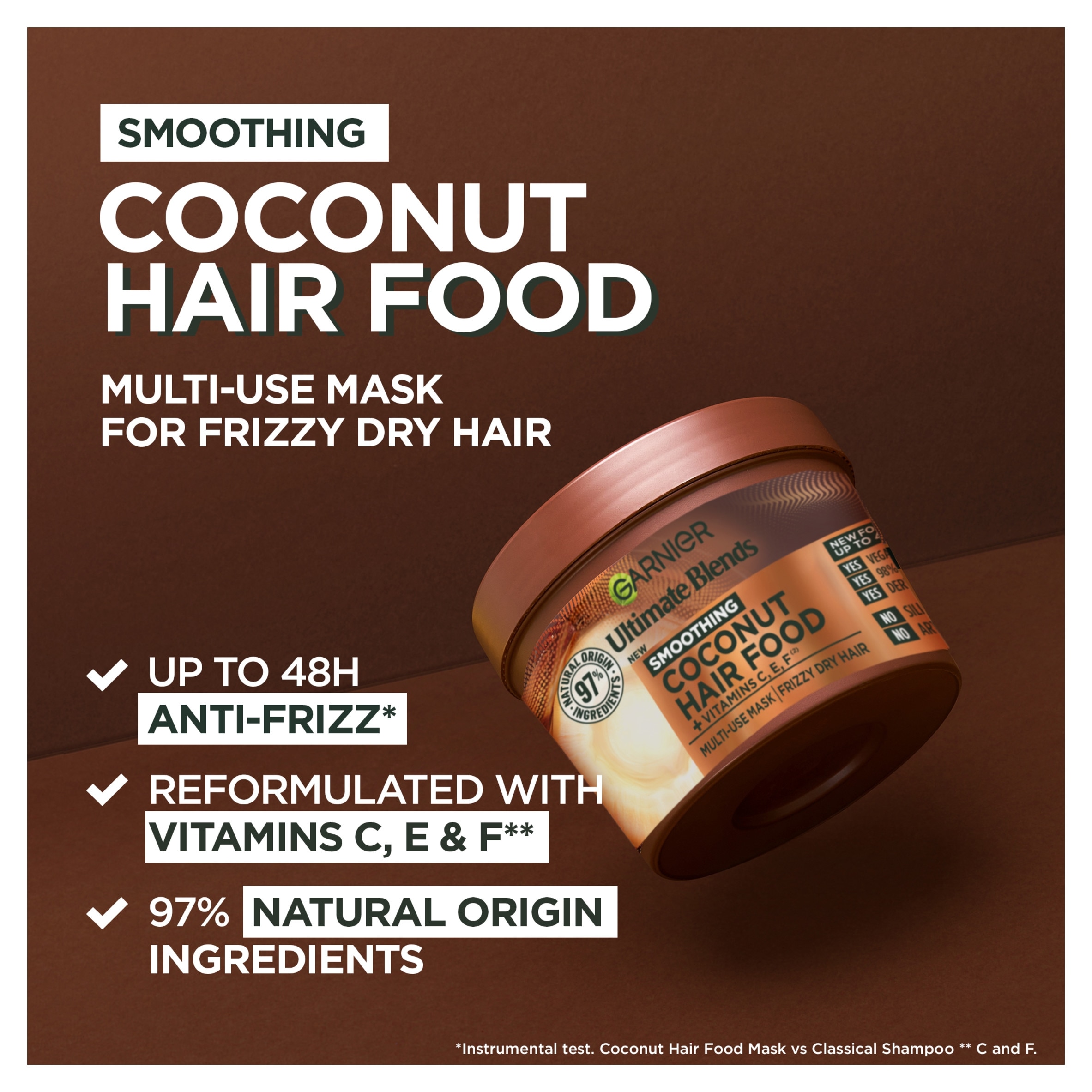 Garnier Ultimate Blends Hair Food Coconut 3in1 Mask 400ml thumbnail 3