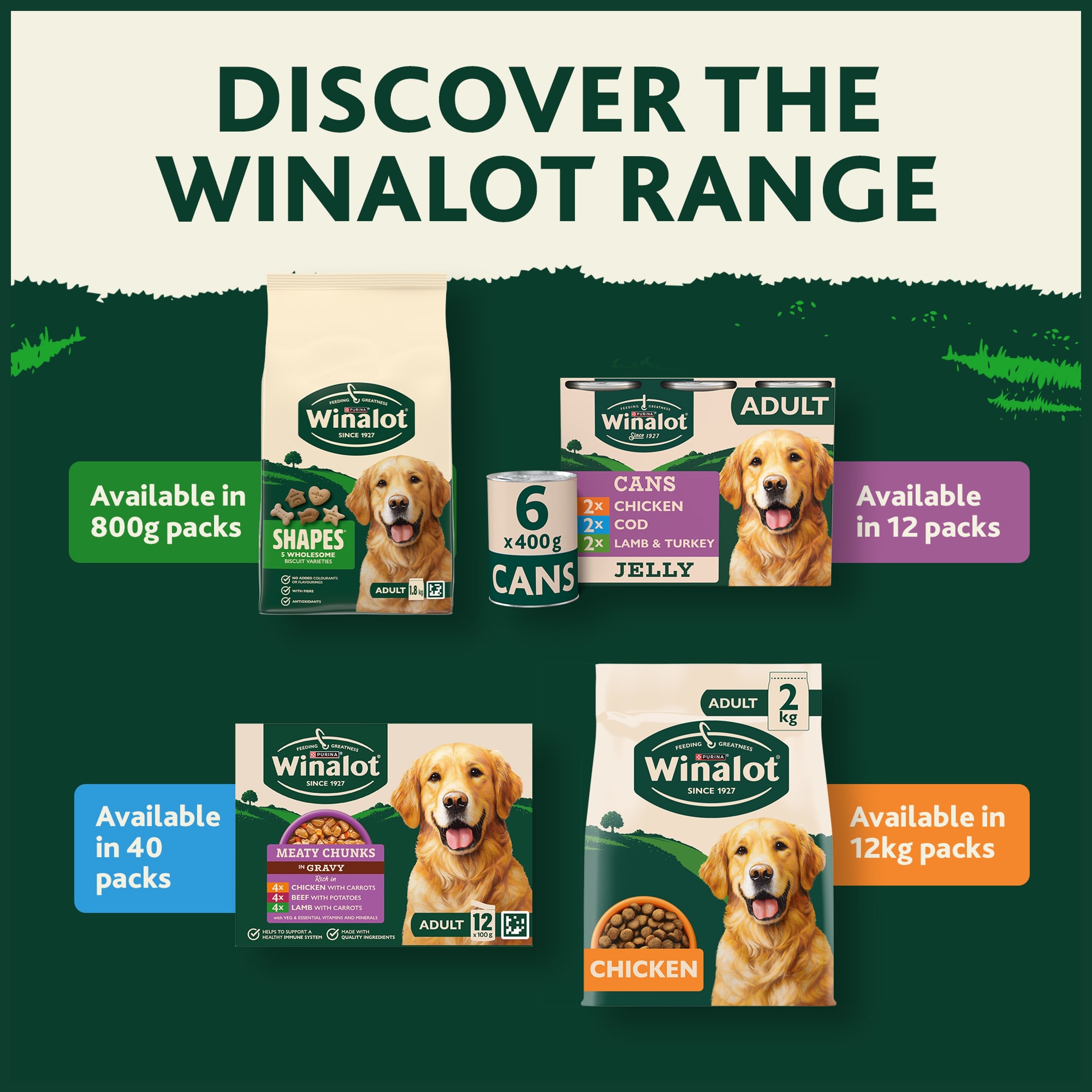 WINALOT Meaty Chunks Mixed in Gravy Wet Dog Food 40x100g thumbnail 6