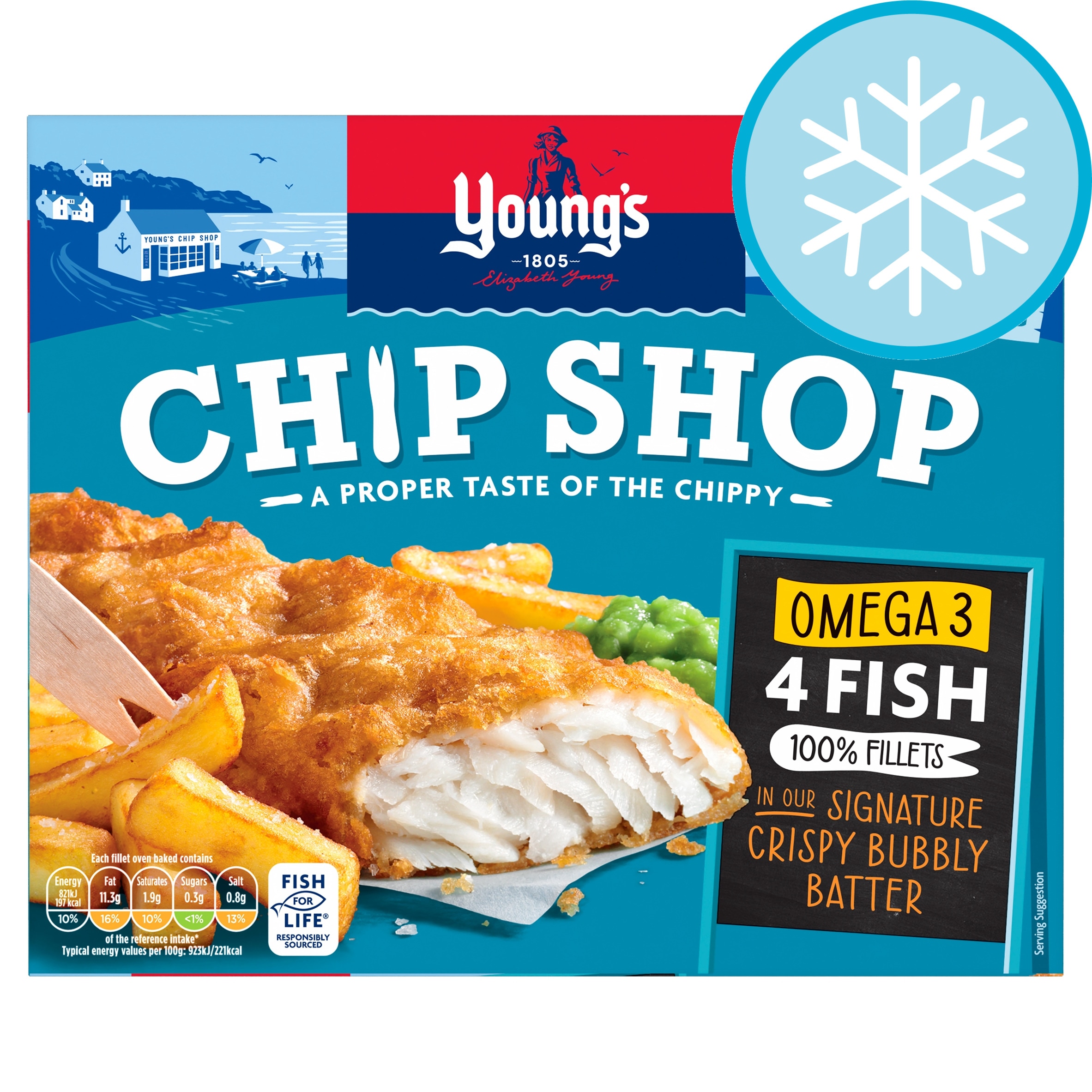 Young's Chip Shop 4 Omega 3 Fish Fillets