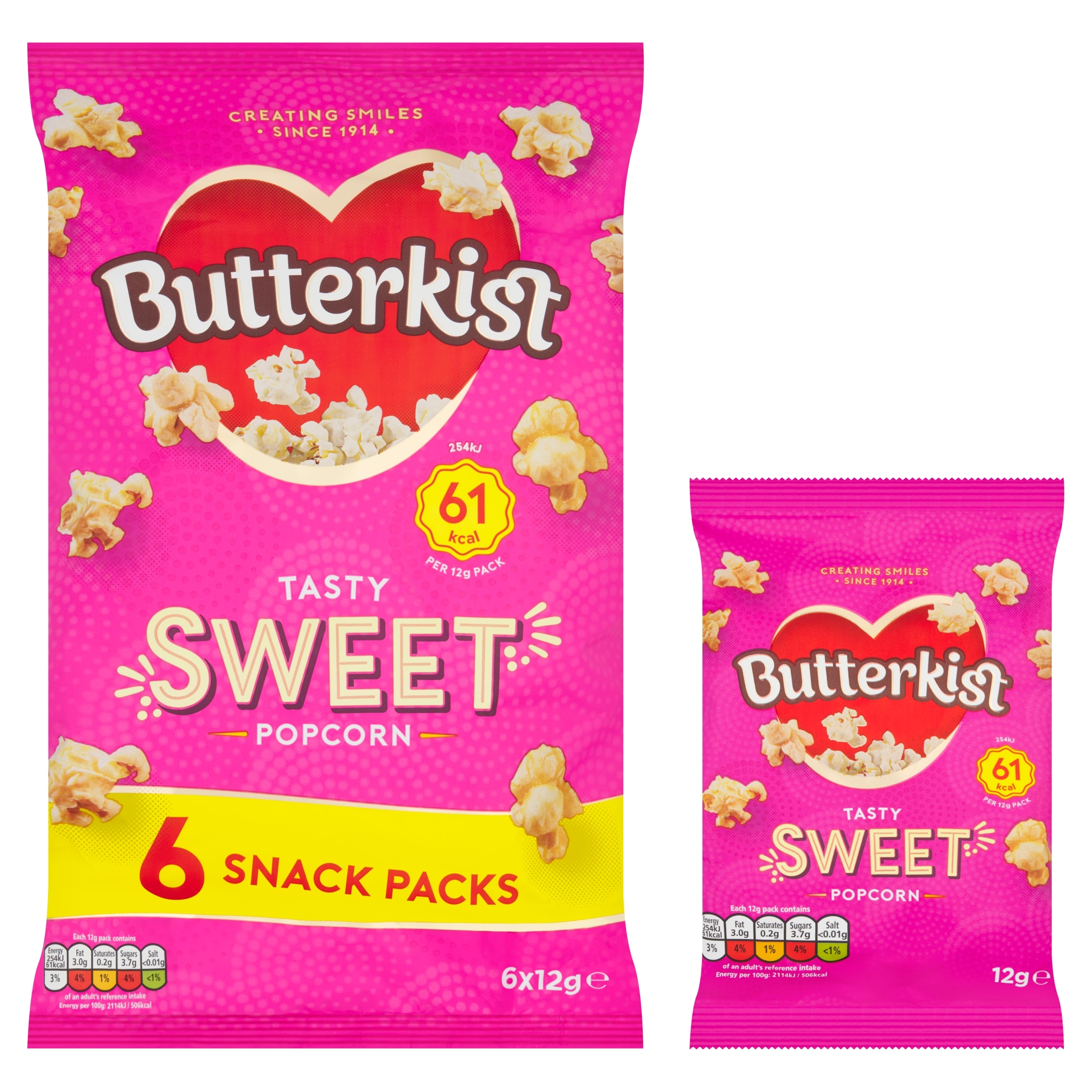 Butterkist Cinema Sweet Popcorn 6X12g thumbnail 2