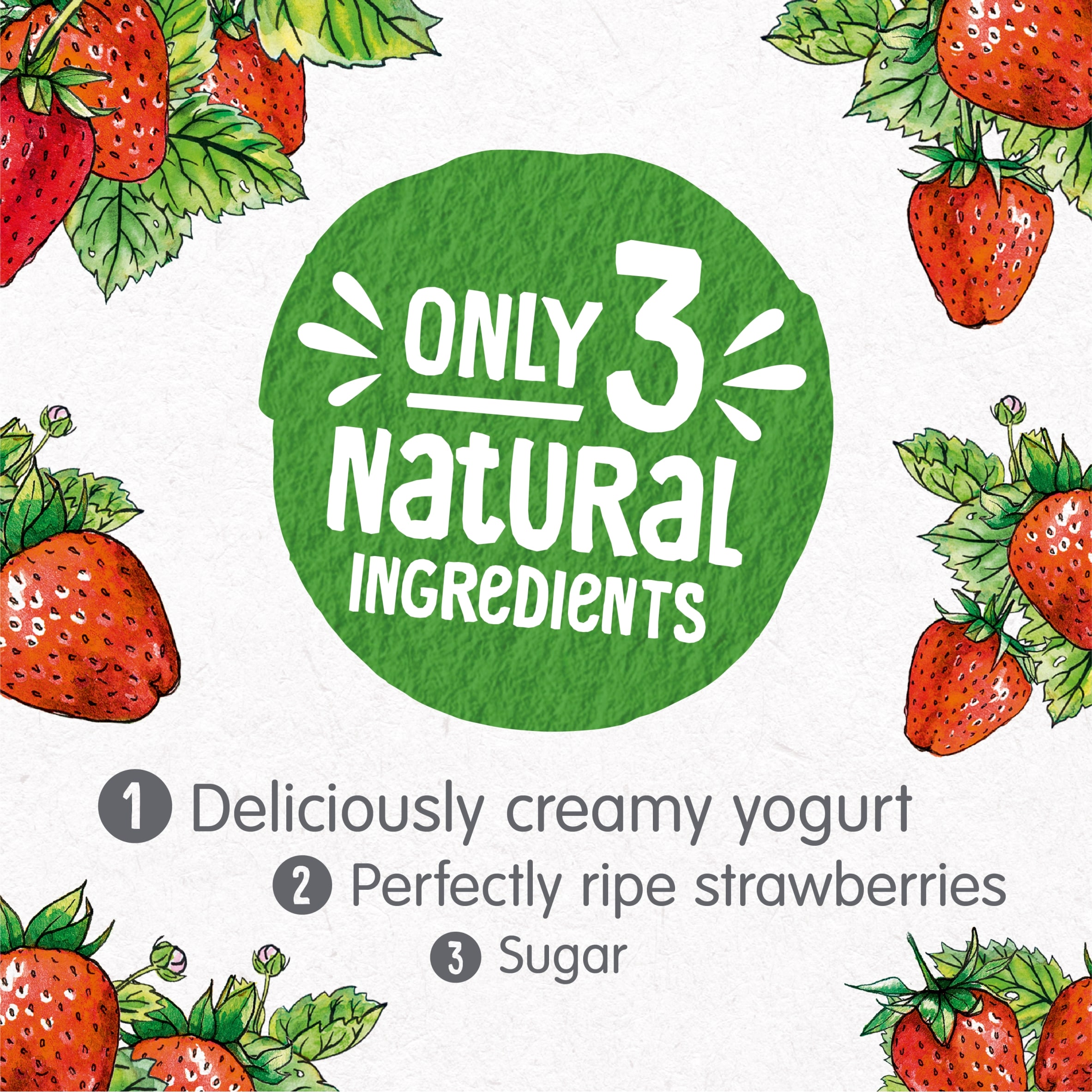 Onken Naked Strawberry Yogurt Pouch 110G thumbnail 2