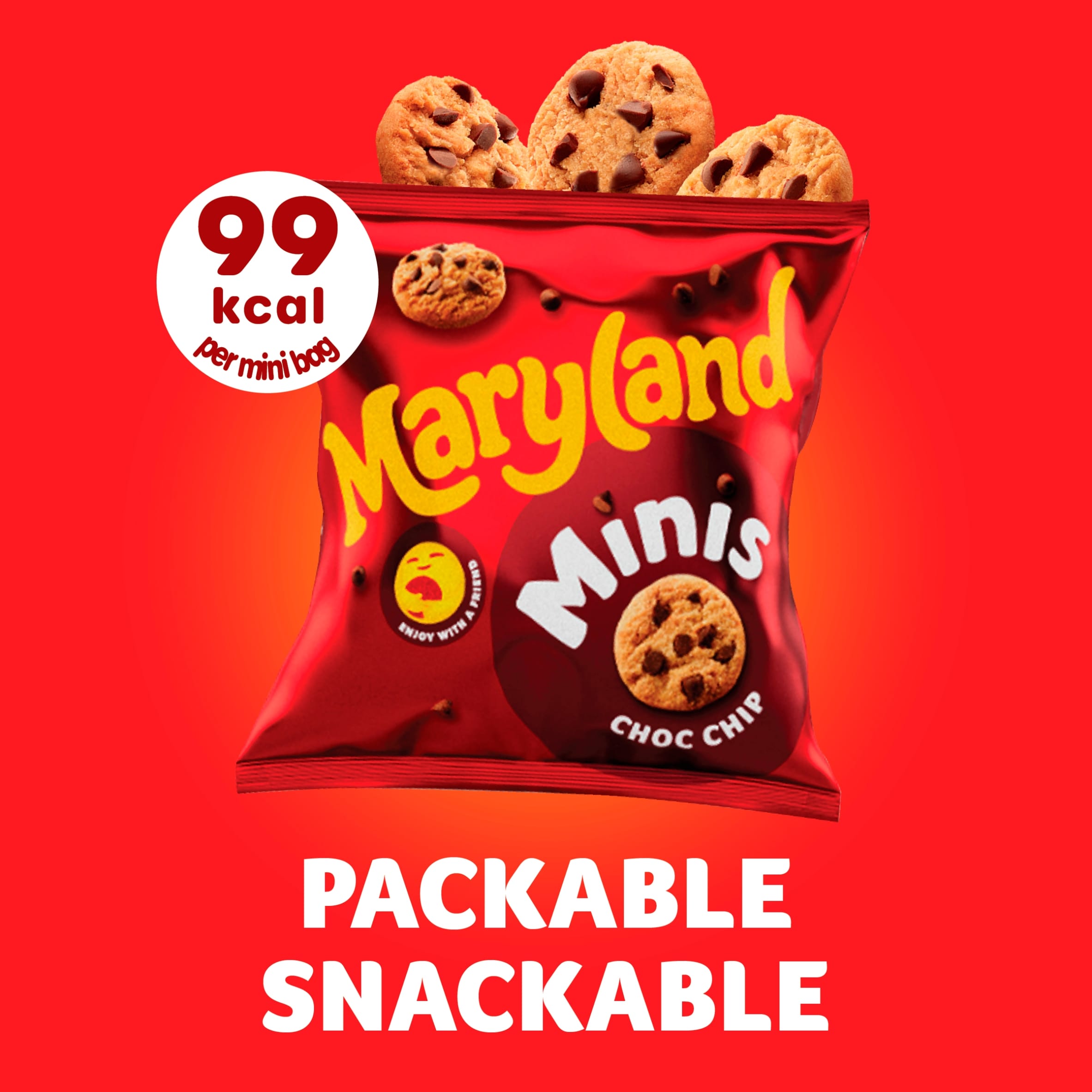 Maryland Minis Cookies - Choc Chip 6 Mini Bags 118.8g thumbnail 2