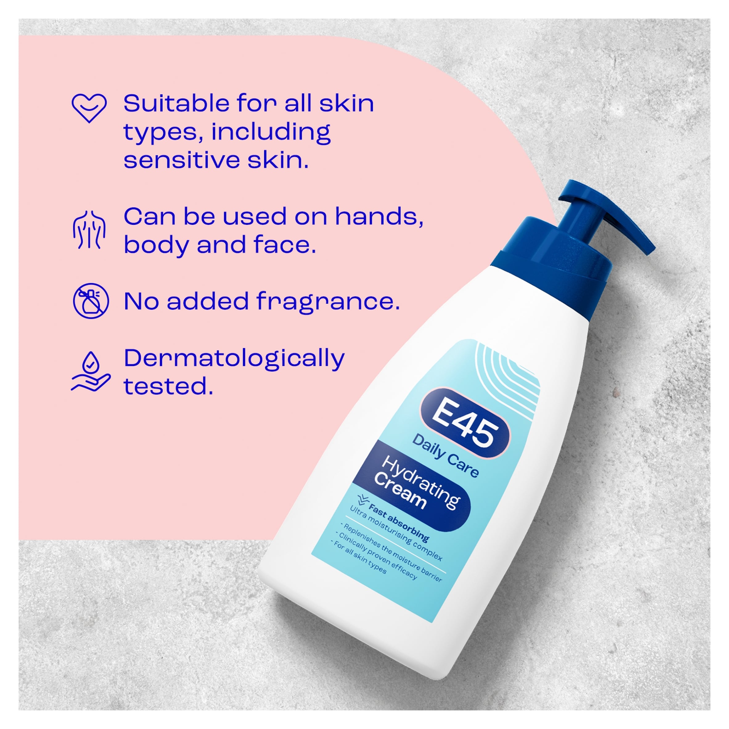 E45 Daily Moisturiser Body Cream for Dry & Sensitive Skin 400ml thumbnail 5
