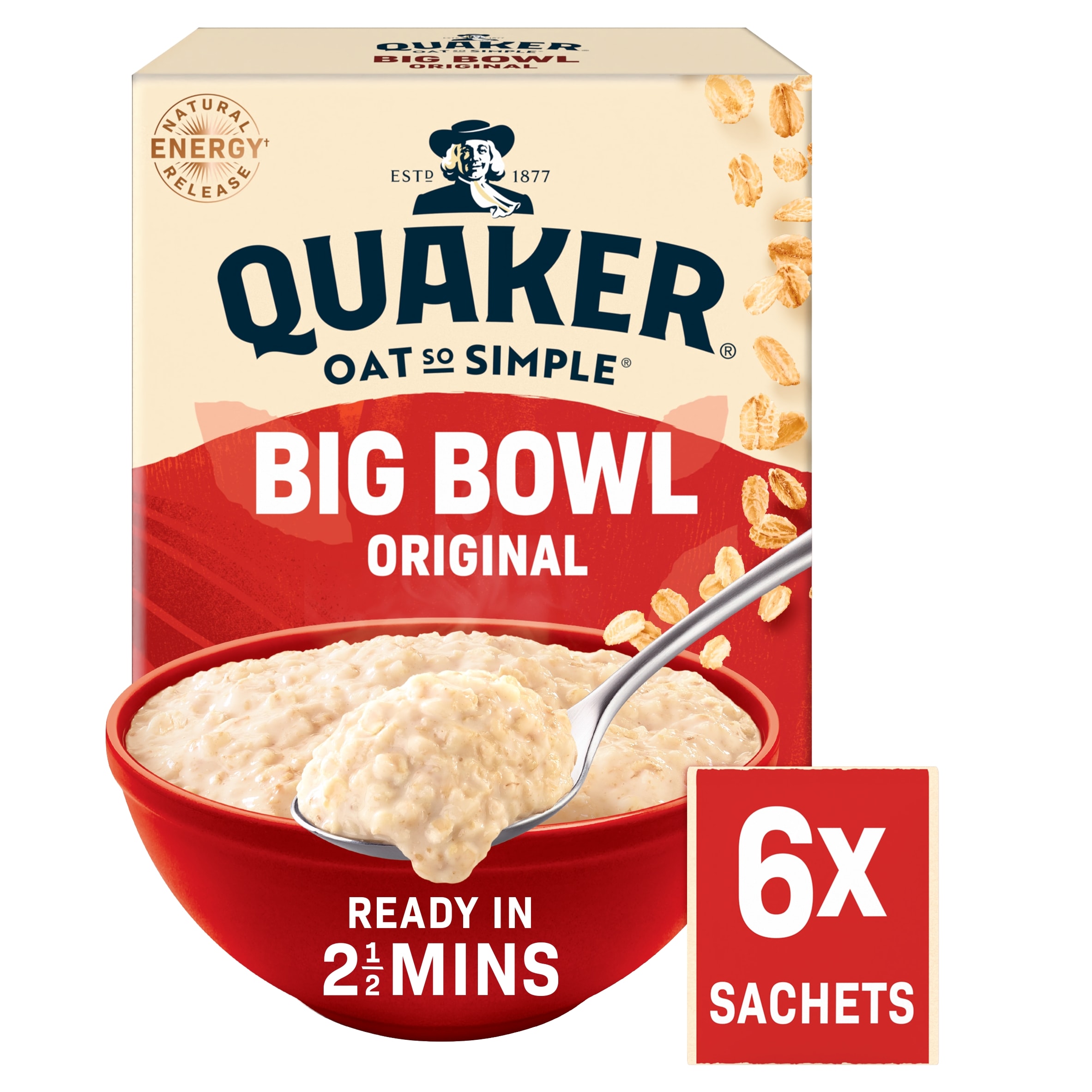 Quaker Oat So Simple Big Bowl Original Porridge Sachets Cereal