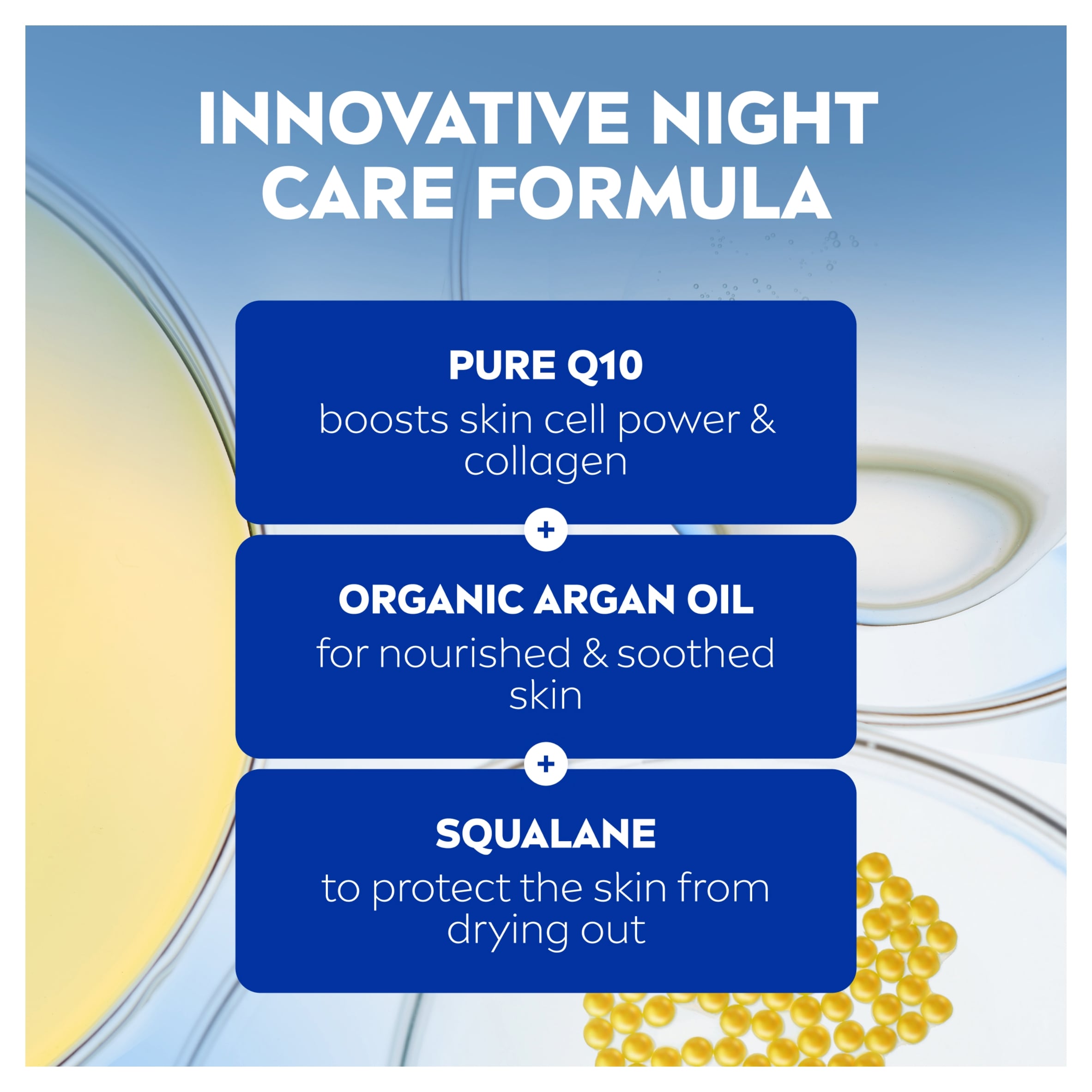 NIVEA Q10 Anti-Wrinkle Night Cream Moisturiser 60+ Skin 50ml  thumbnail 3